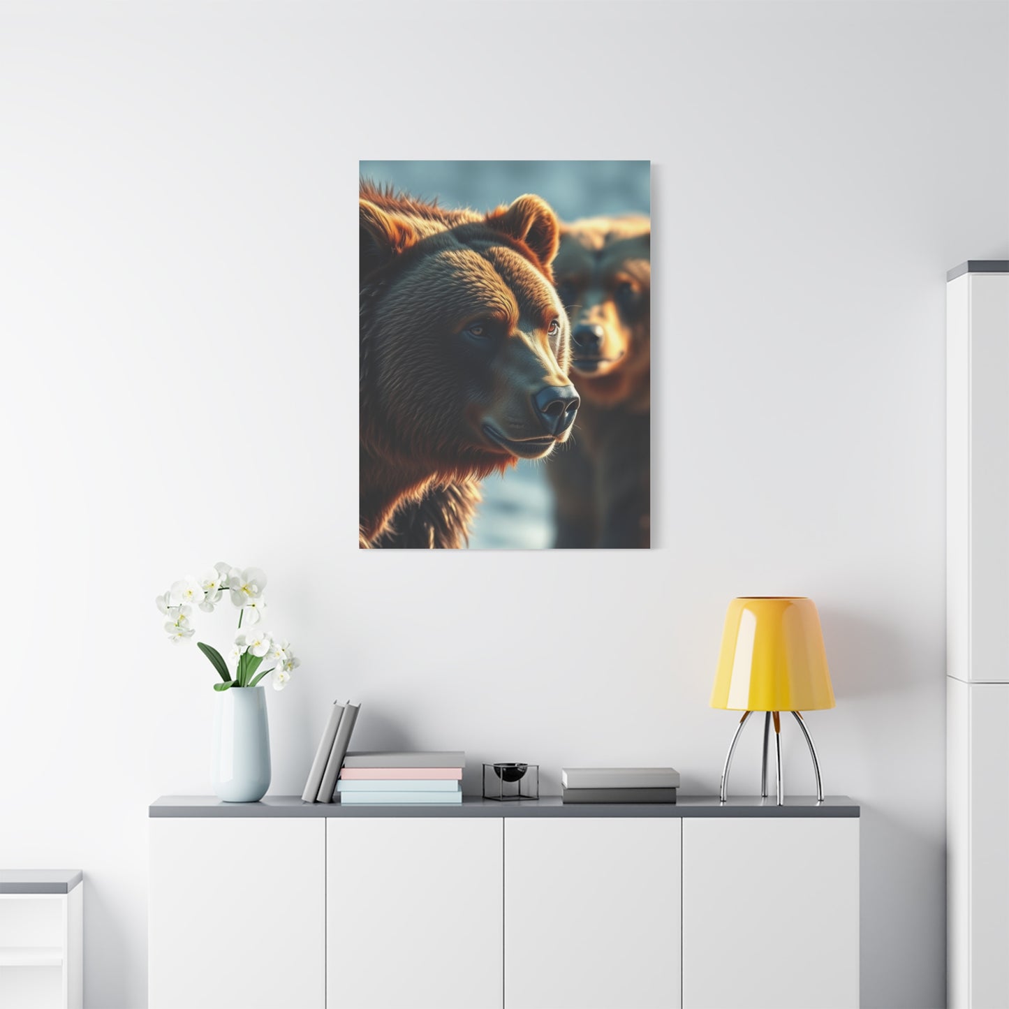 Grandiose Bear Silhouette Art Wall Art & Canvas Print