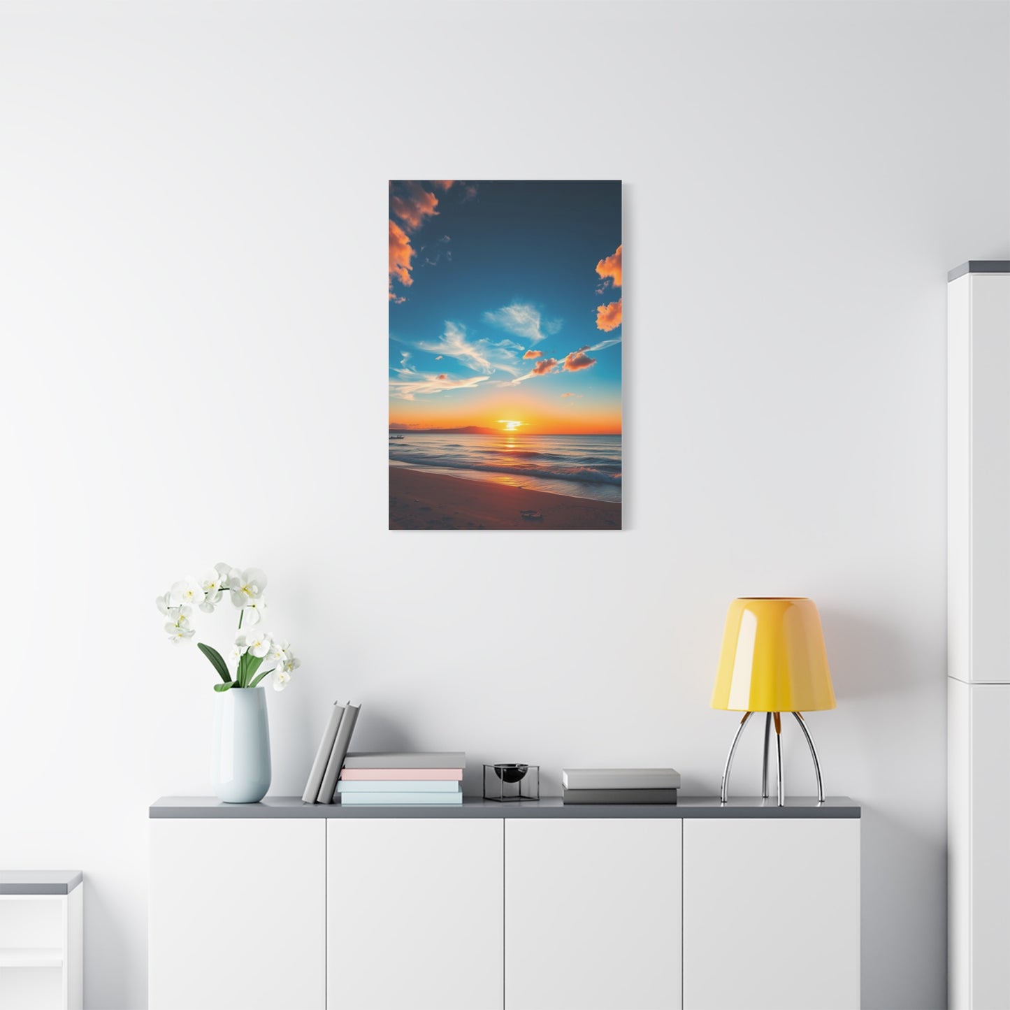 Masterpiece Beach Sunrise and Sunset Art Vision Wall Art & Canvas Print