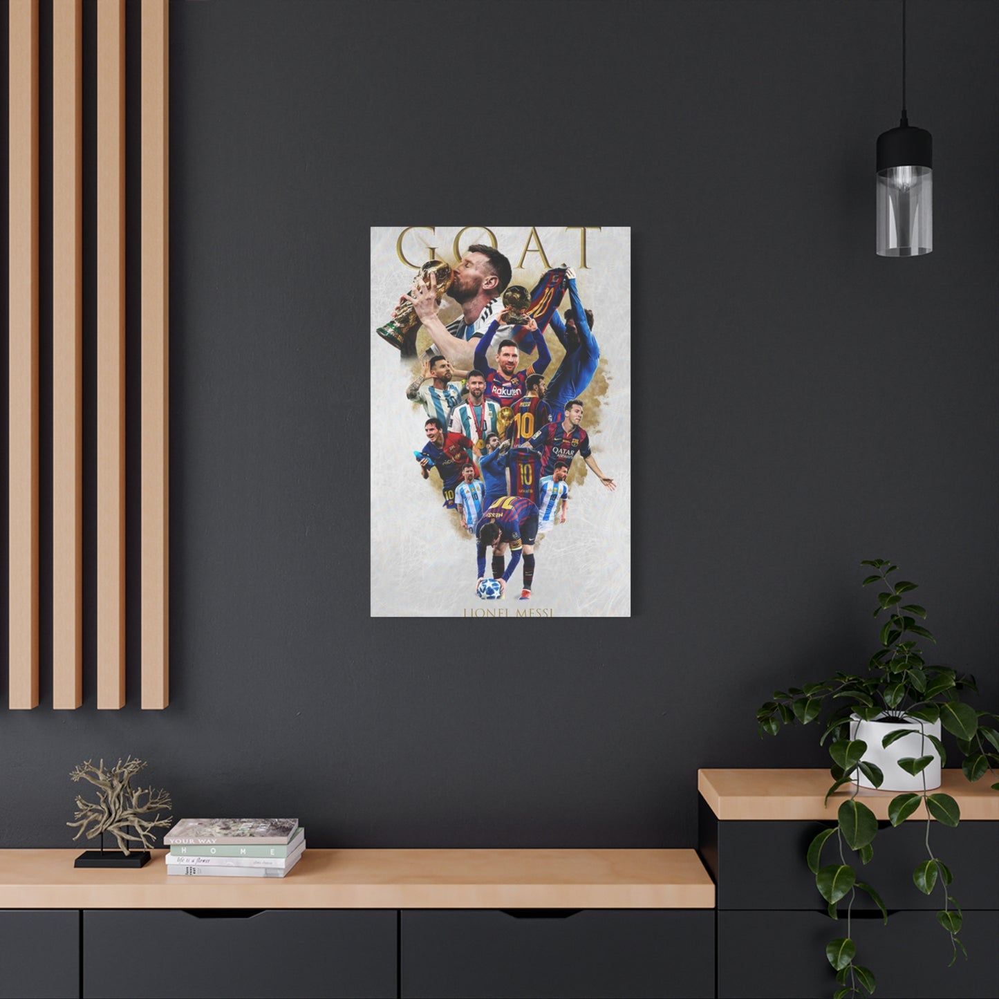 Leonel Messi The GOAT Wall Art & Canvas Prints