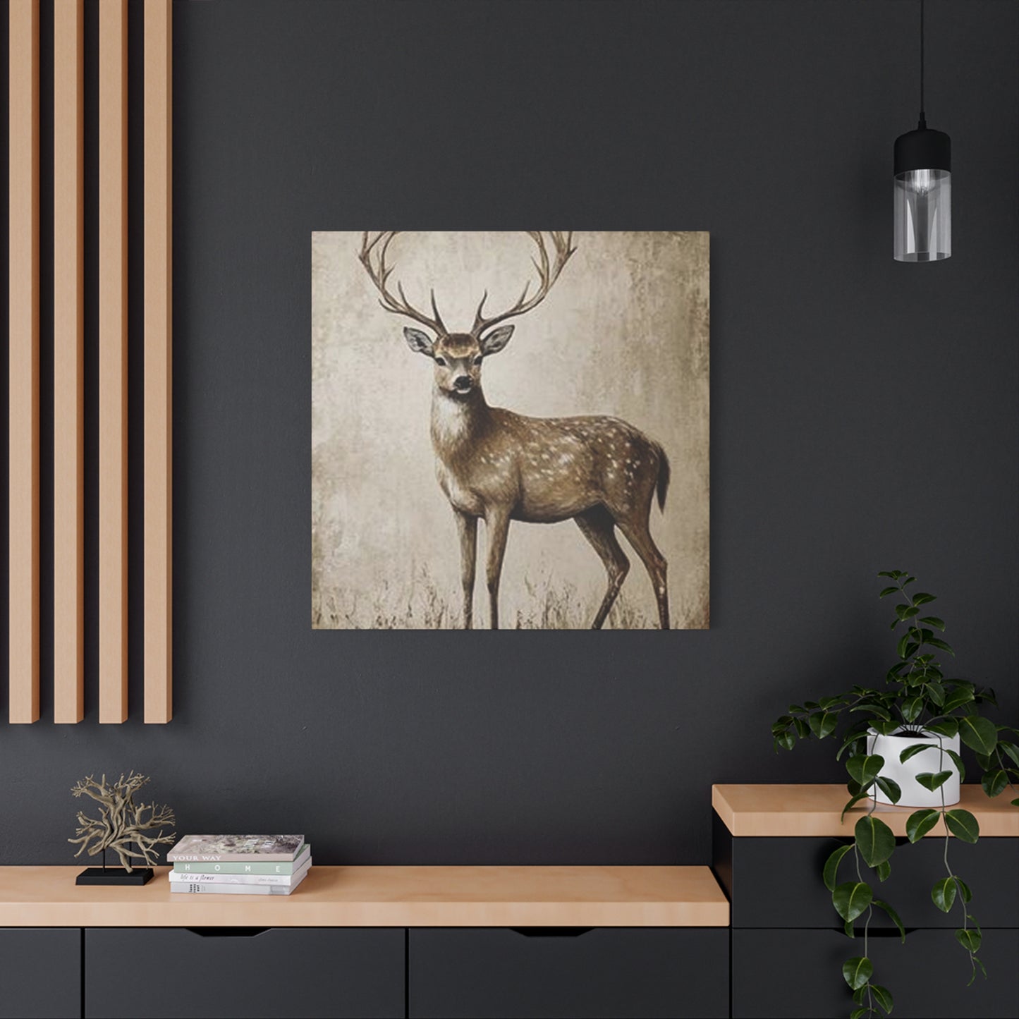 Baby Reindeer Painting Wall Art & Canvas Prints