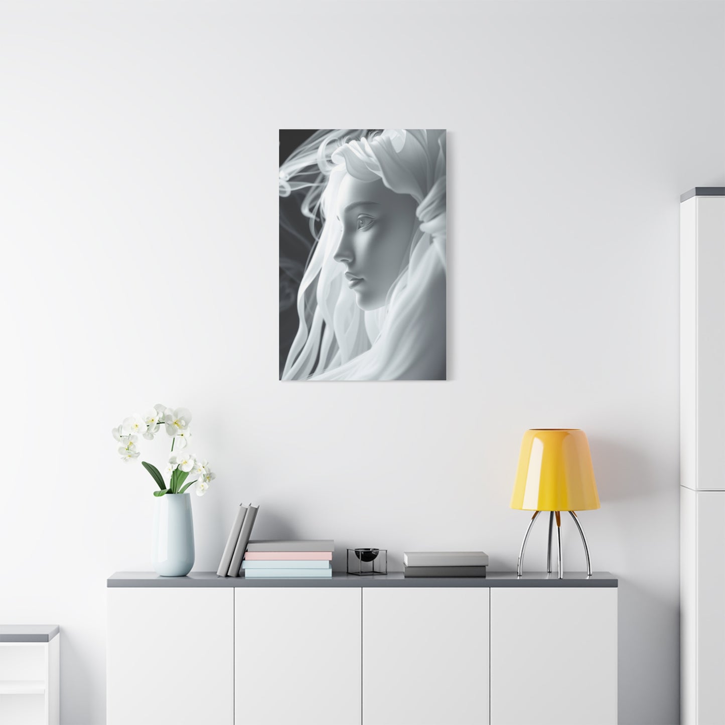 Gray & White Art Canvas Art 1 Wall Art & Canvas Print