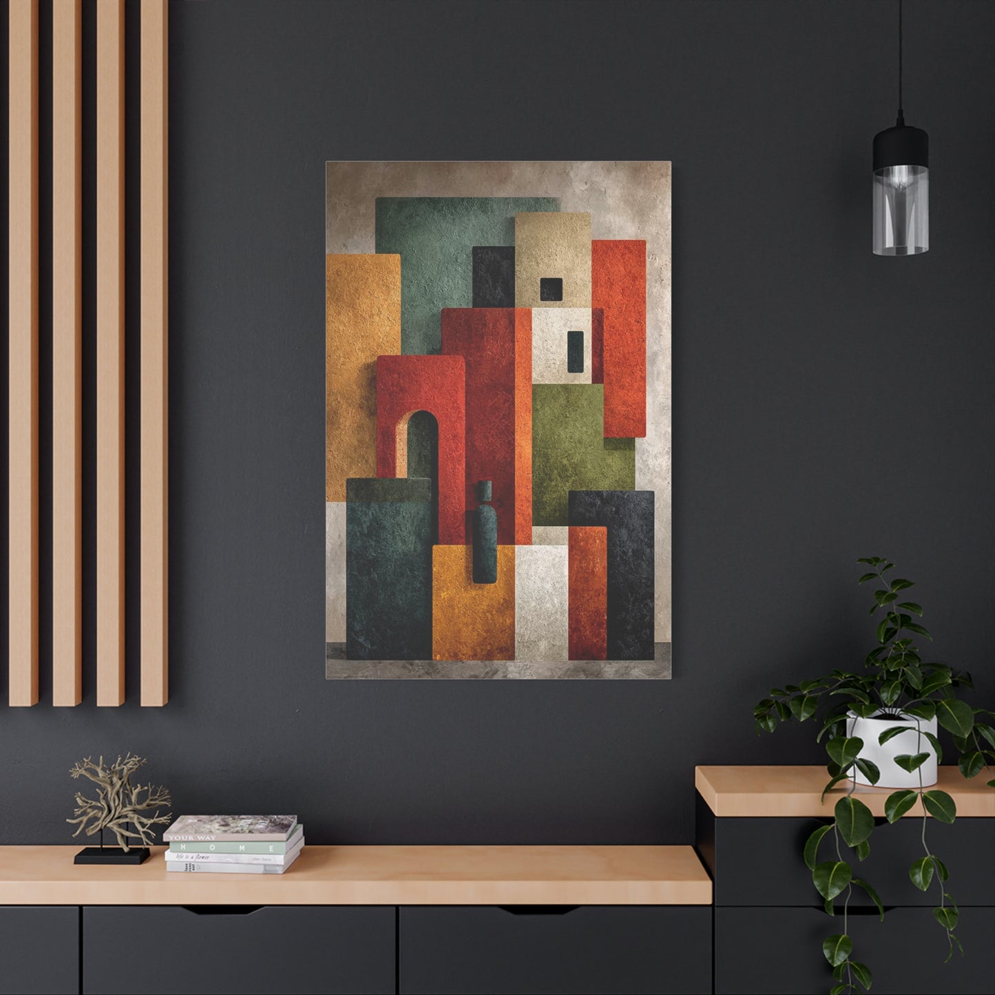 Contemporary Color Block Abstract Wall Art & Canvas Print