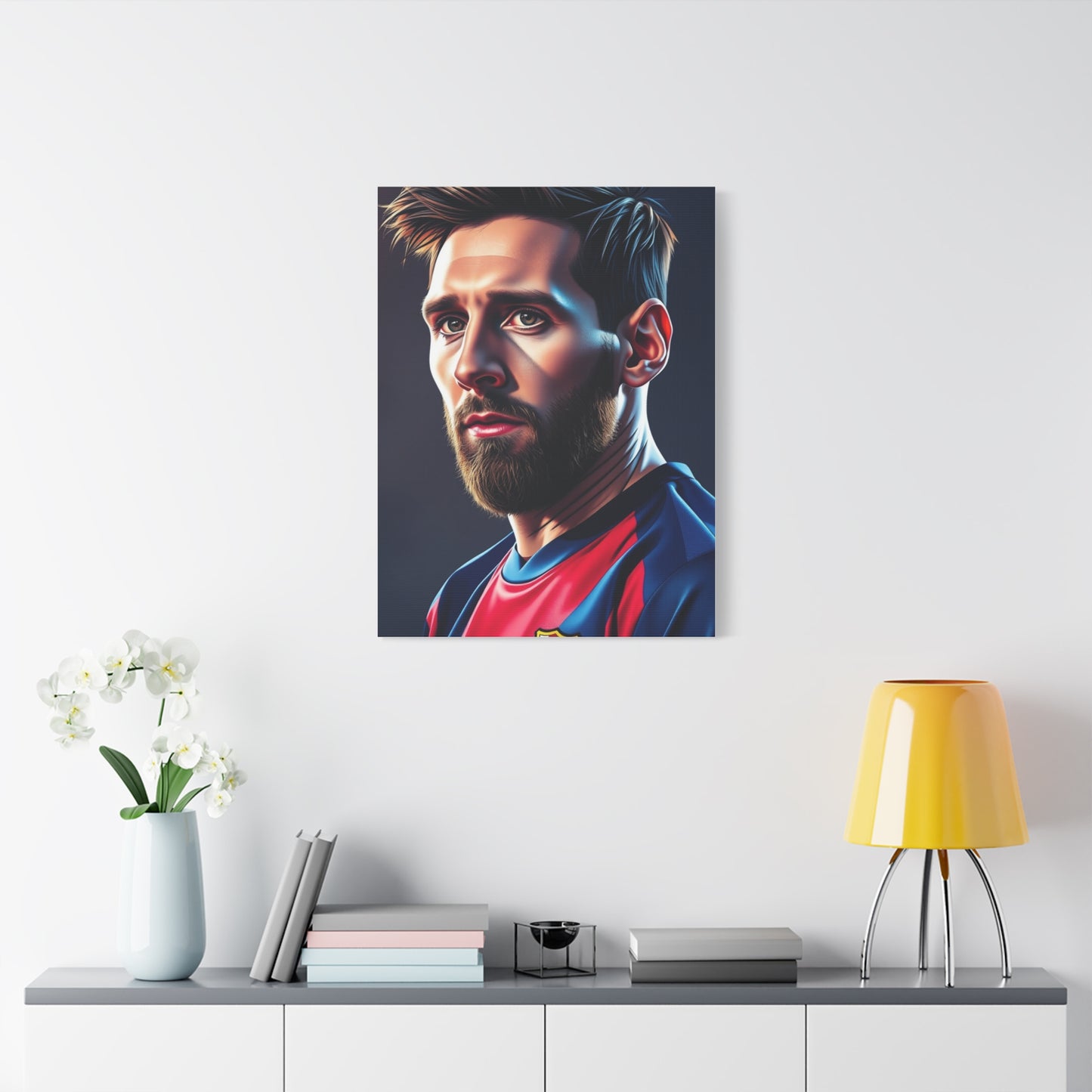 Lionel Messi Illustration Art Premium Canvas 17 Wall Art & Canvas Print