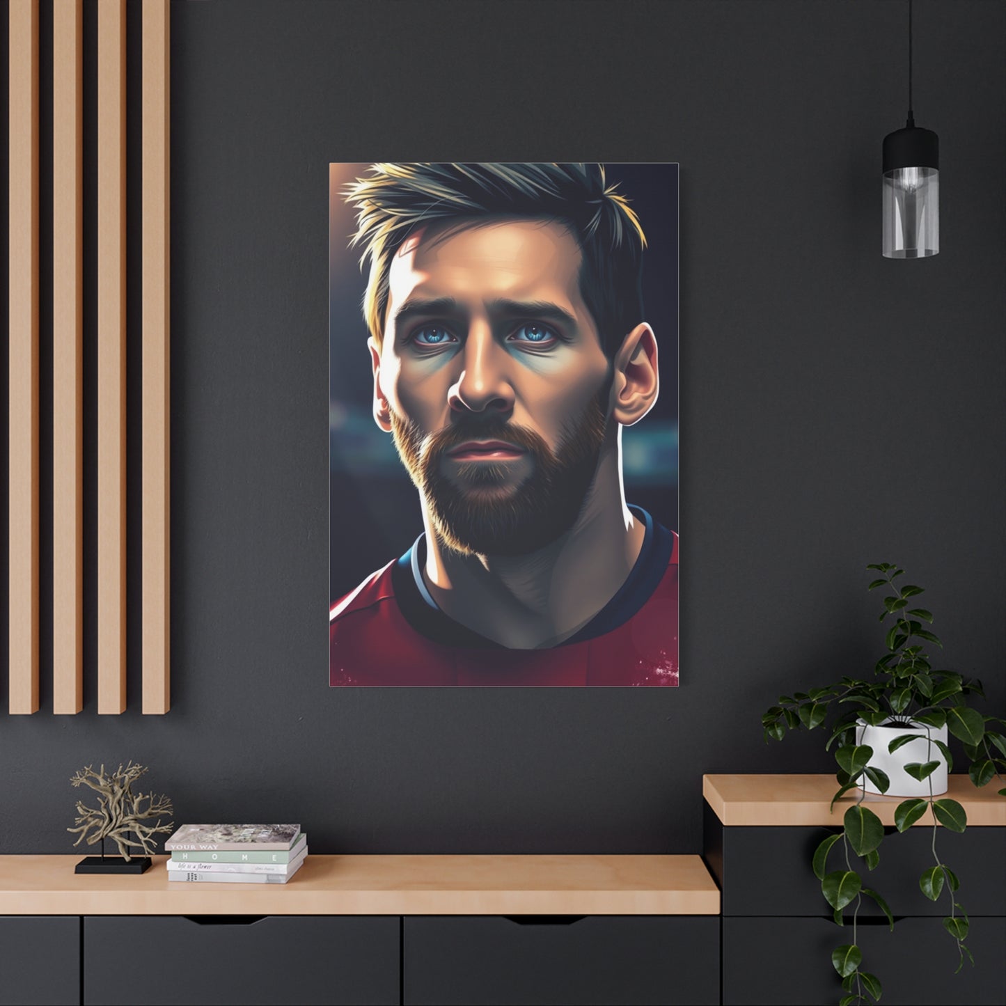 Lionel Messi Illustration Art Premium Canvas 16 Wall Art & Canvas Print