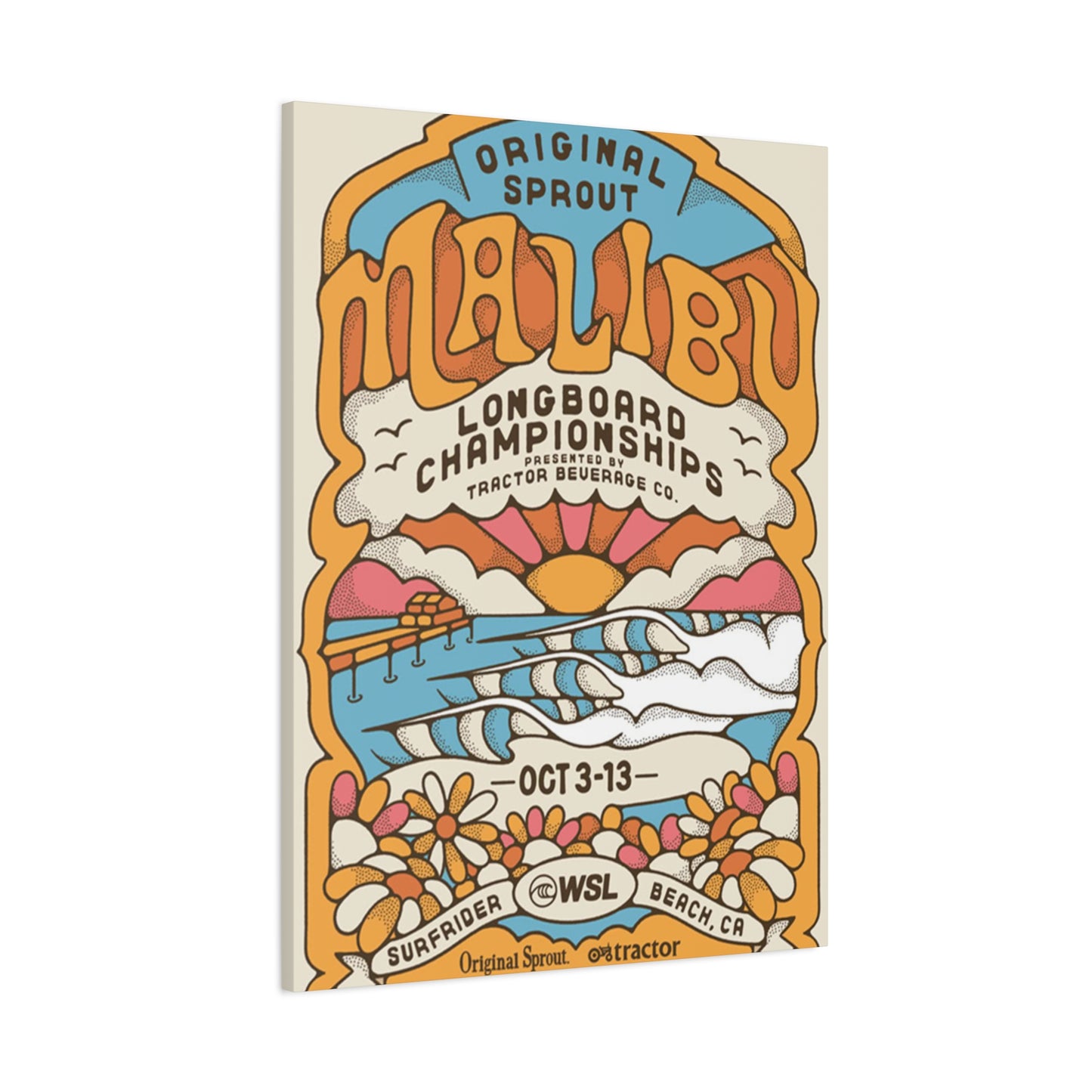 Malibu Surf Poster Wall Art & Canvas Prints