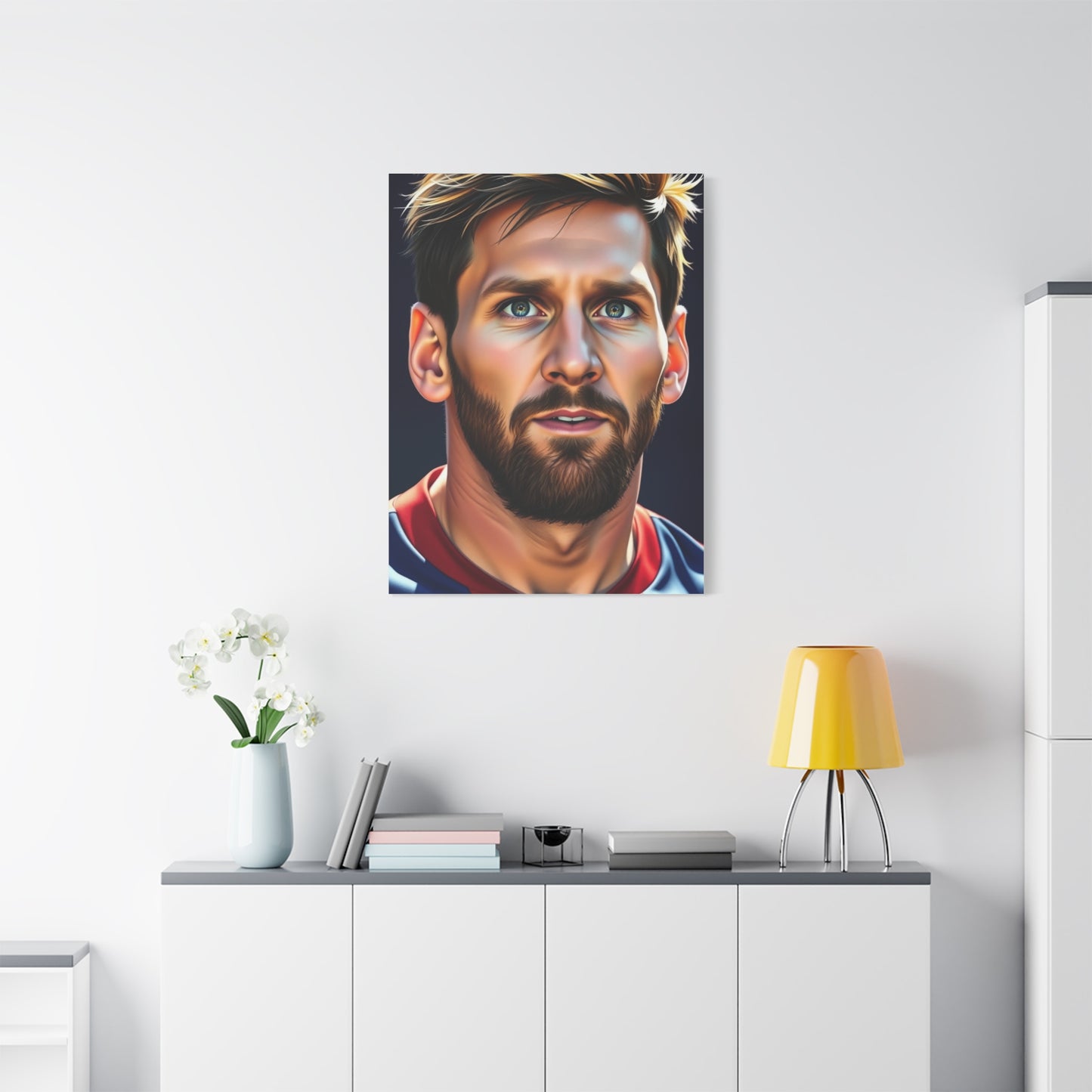 Lionel Messi Illustration Art Premium Canvas 19 Wall Art & Canvas Print