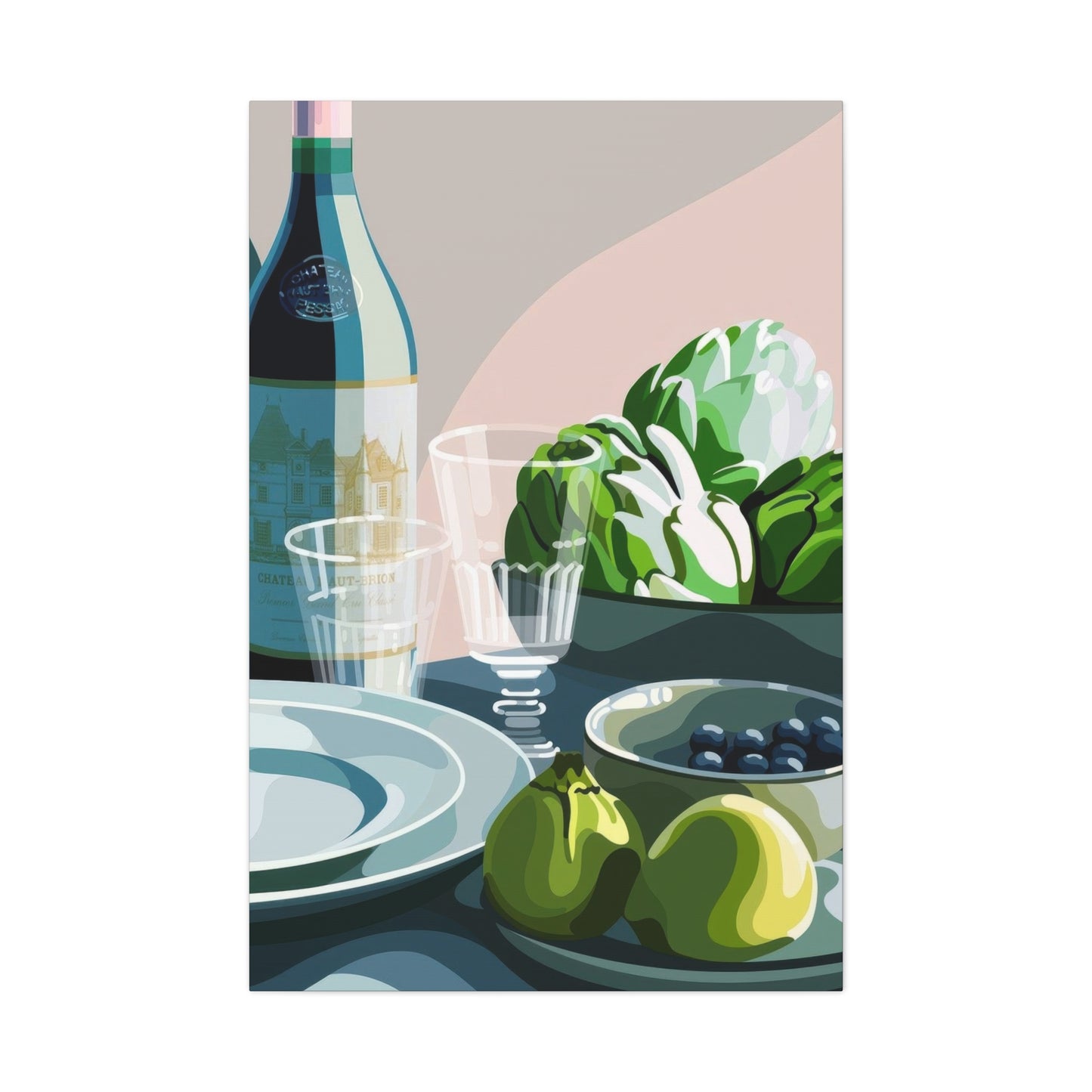 Wine Fruit On Table Wall Art & Canvas Prints