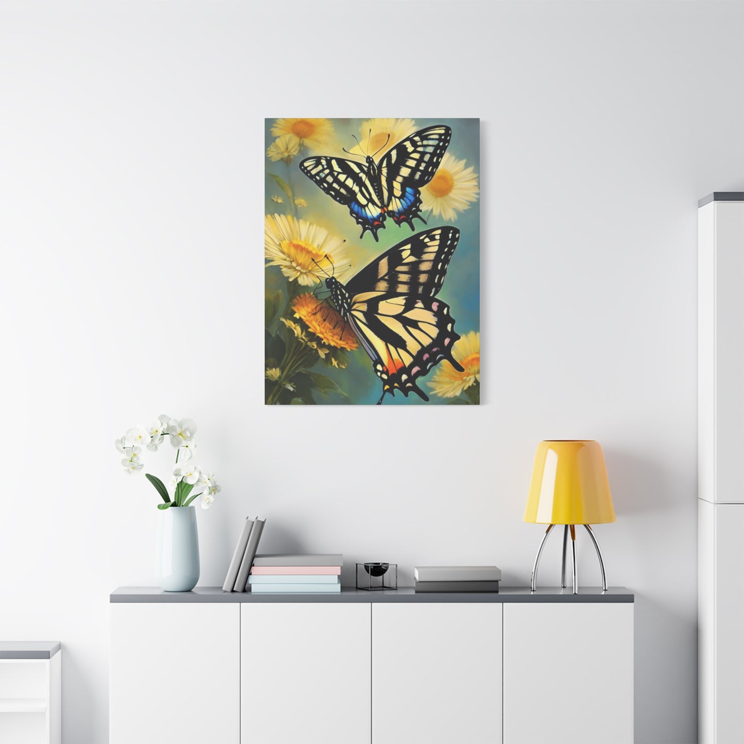 Butterflies on Sunflower Wall Art & Canvas Prints