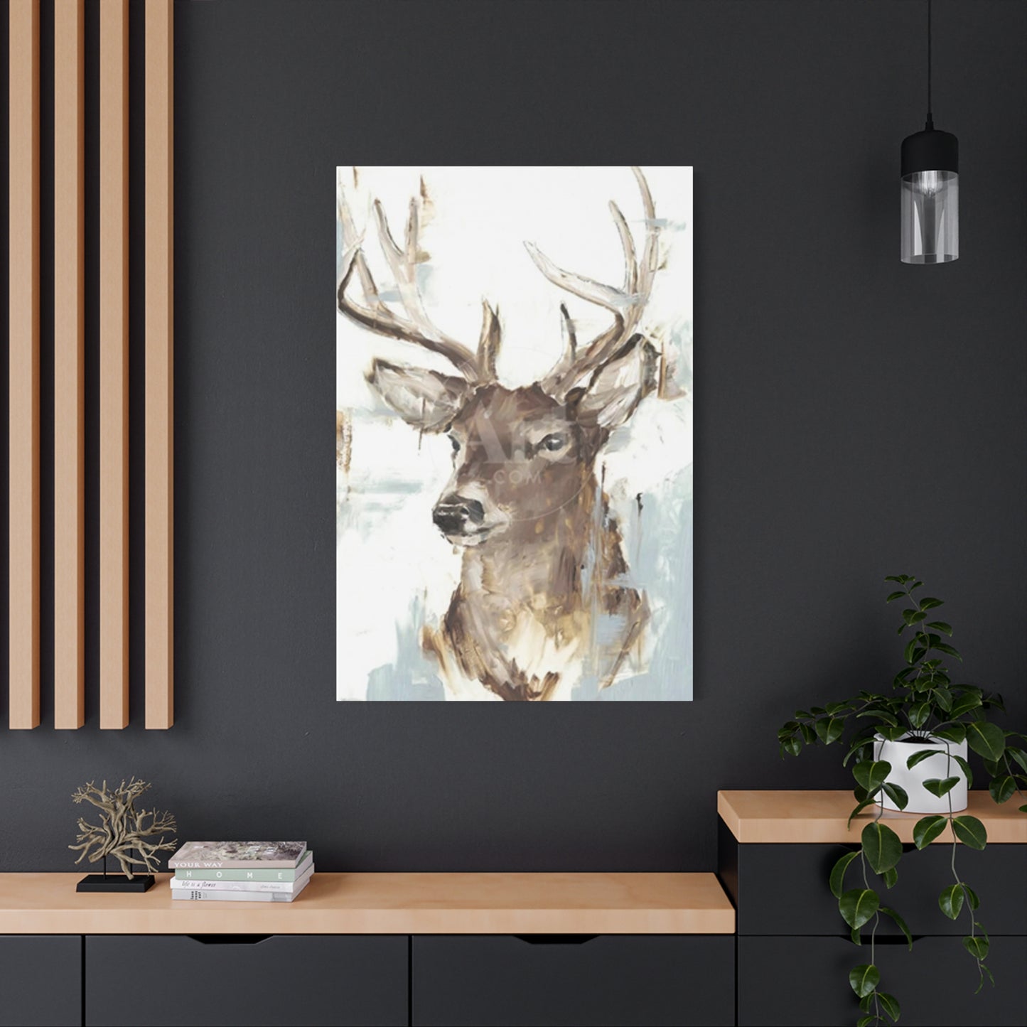 Reindeer Painting Wall Art & Canvas Prints