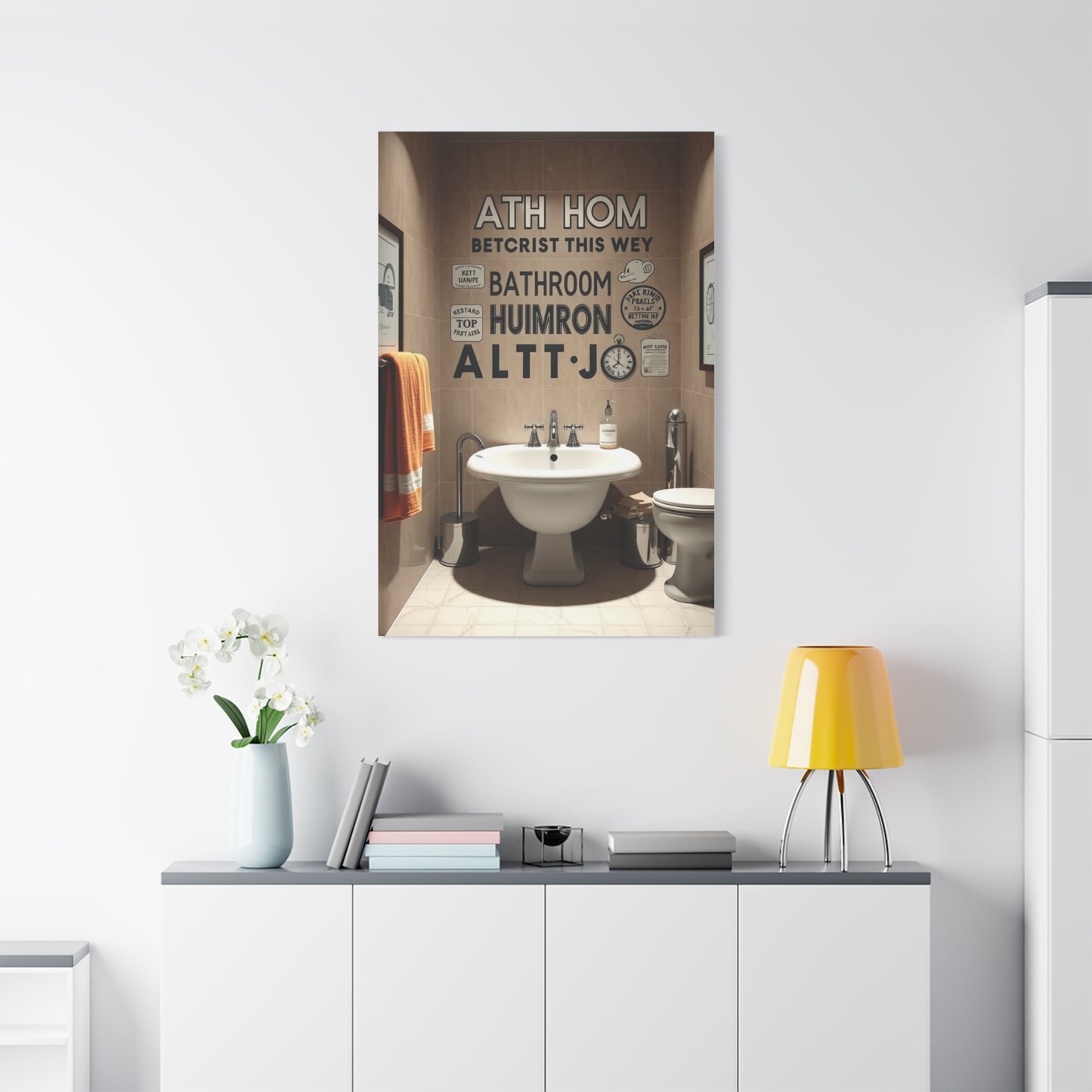 Supreme Bathroom Humor Art Collection Wall Art & Canvas Print