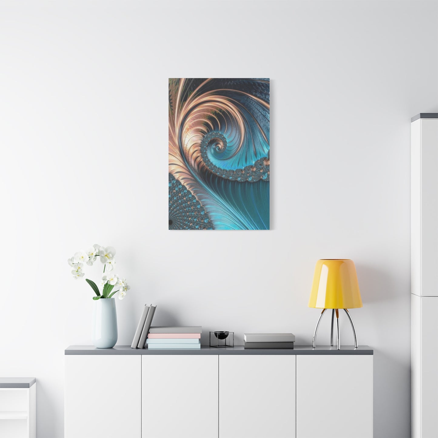 Teal Vortex Wall Art & Canvas Prints