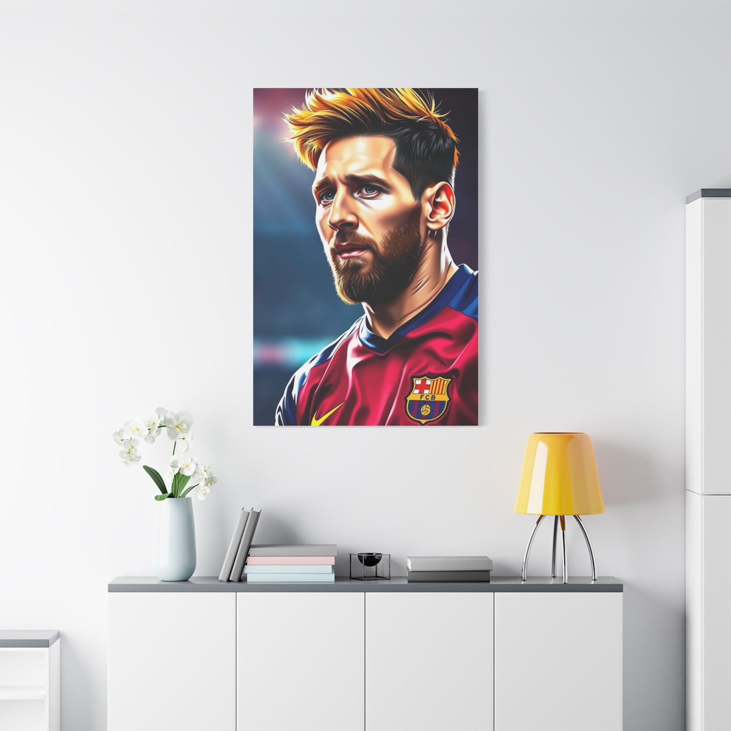 Lionel Messi Illustration Art Premium Canvas 18 Wall Art & Canvas Print