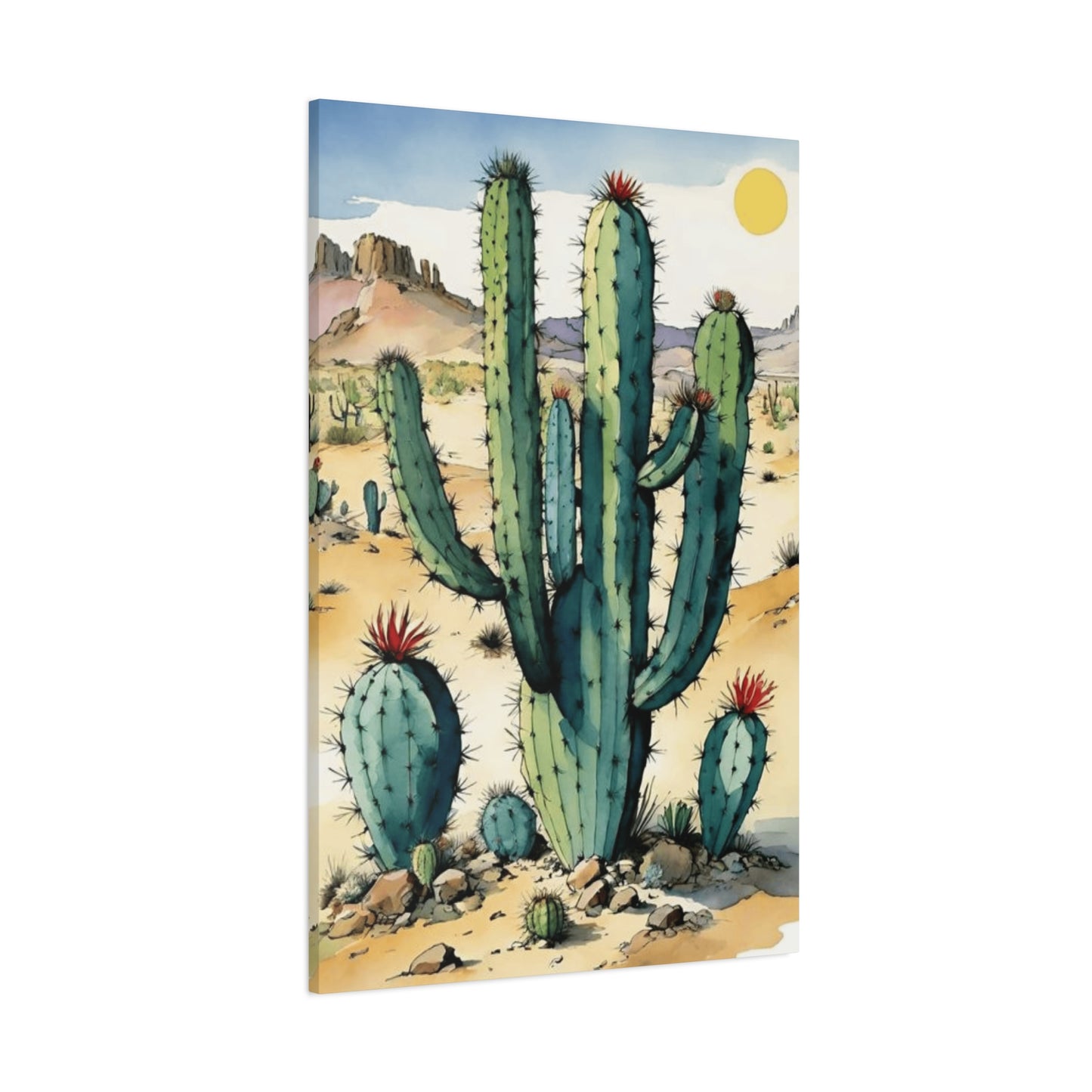 Large Cacti in Desert Wall Art & Canvas Prints