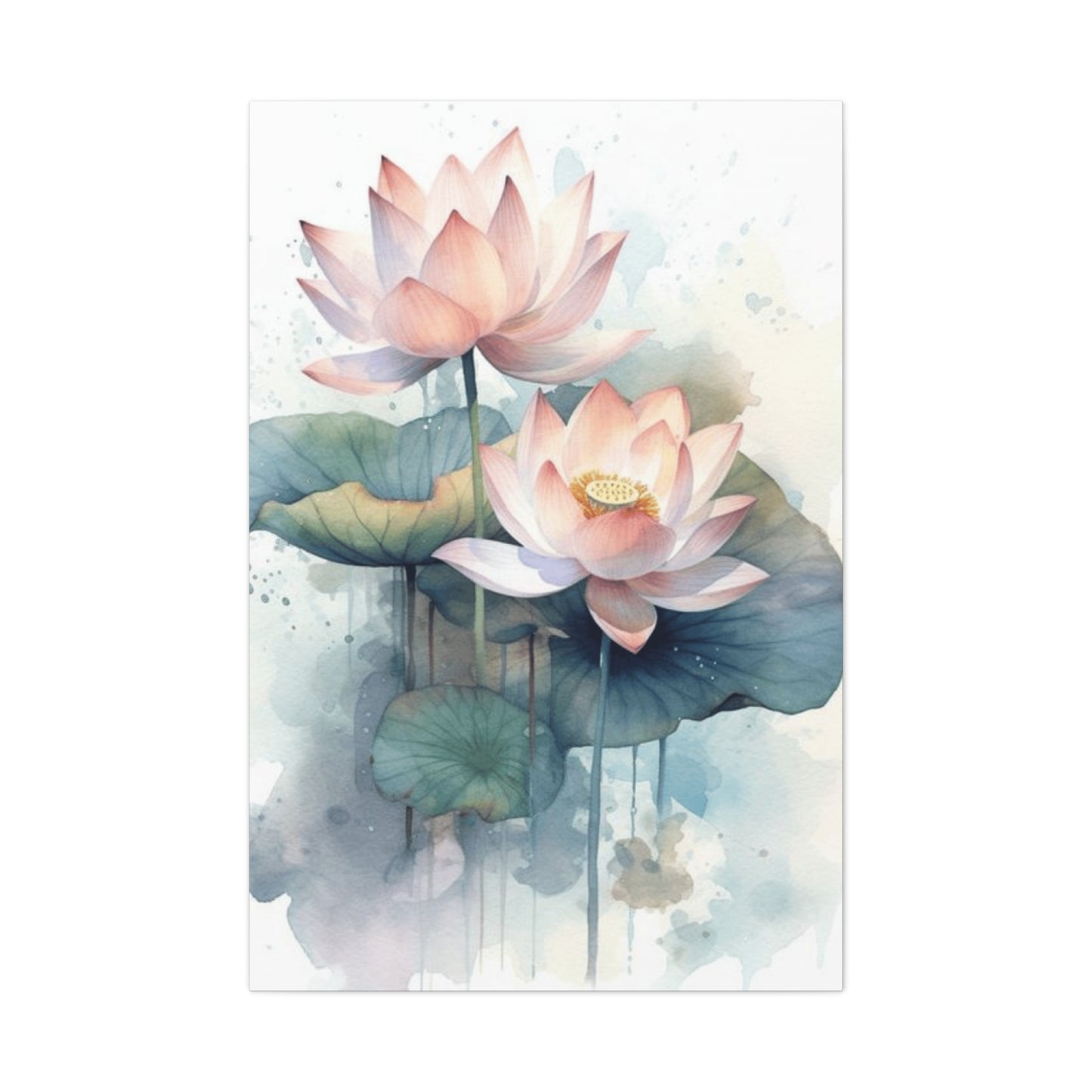 White Lotus Painting Wall Art & Canvas Prints