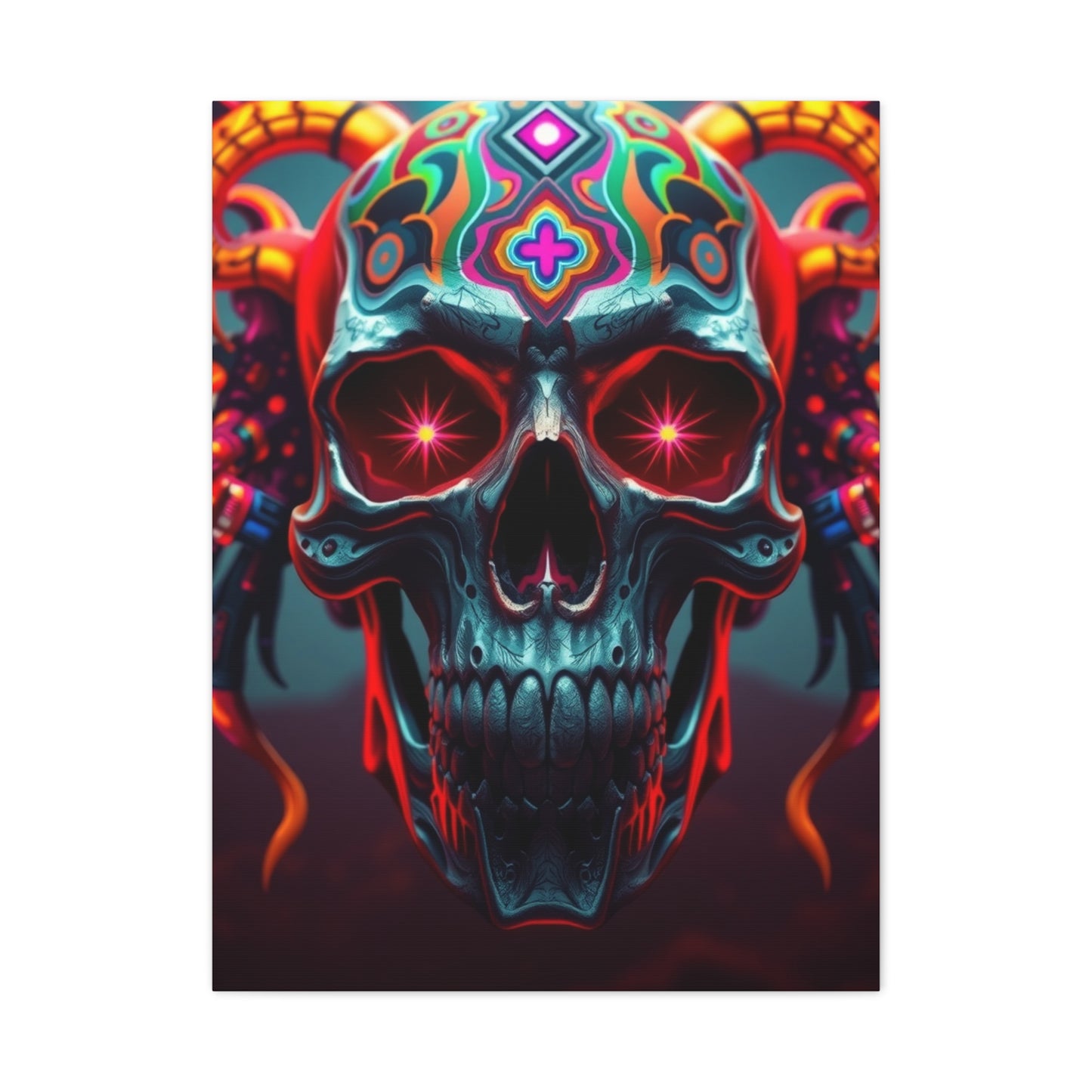 Trippy Skull Art Premium Canvas 20 Wall Art & Canvas Print