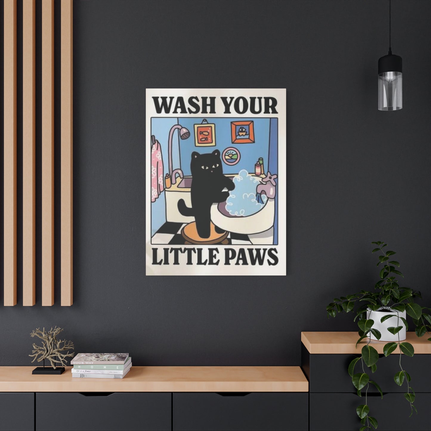 Wash Your Paws Poster Laundry Wall Art & Canvas Prints
