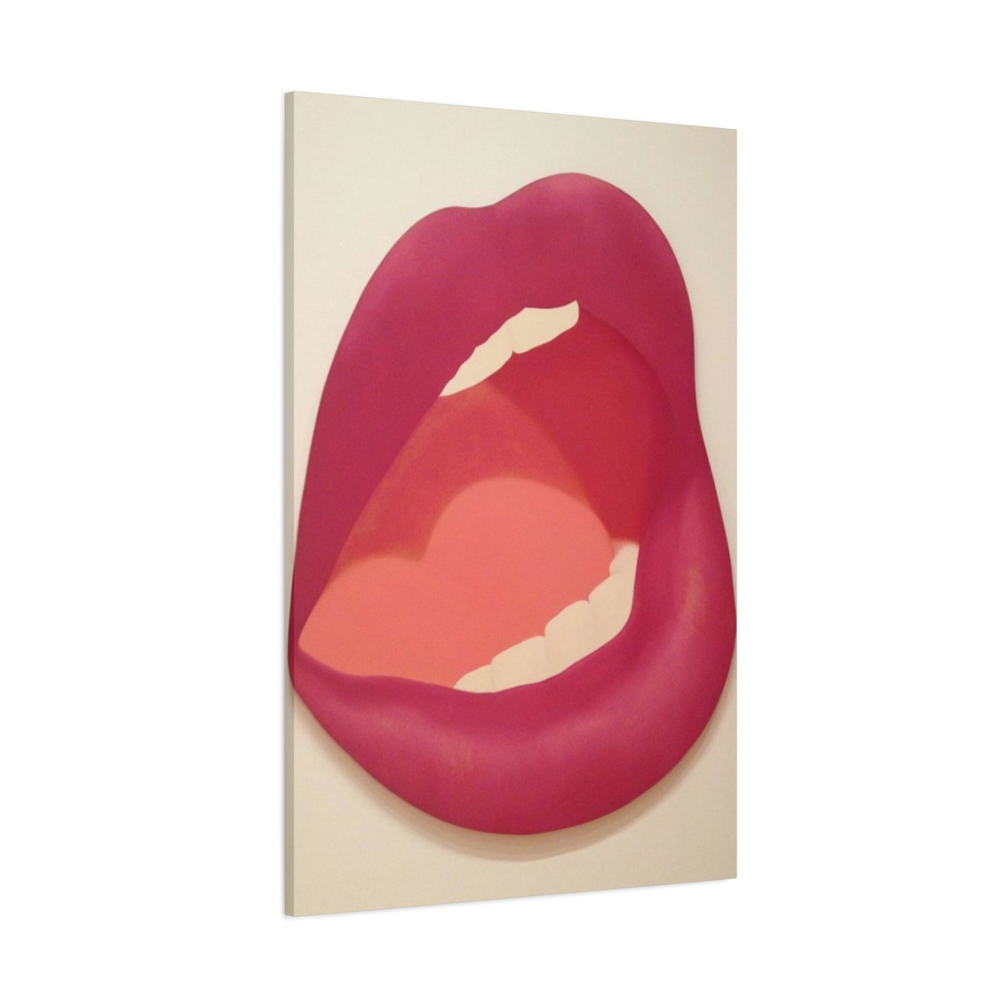 Red Lips Painting Wall Art & Canvas Prints