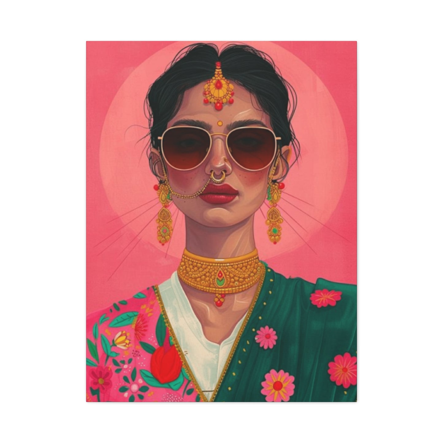 Indian Women In Traditional Dress Wall Art & Canvas Prints