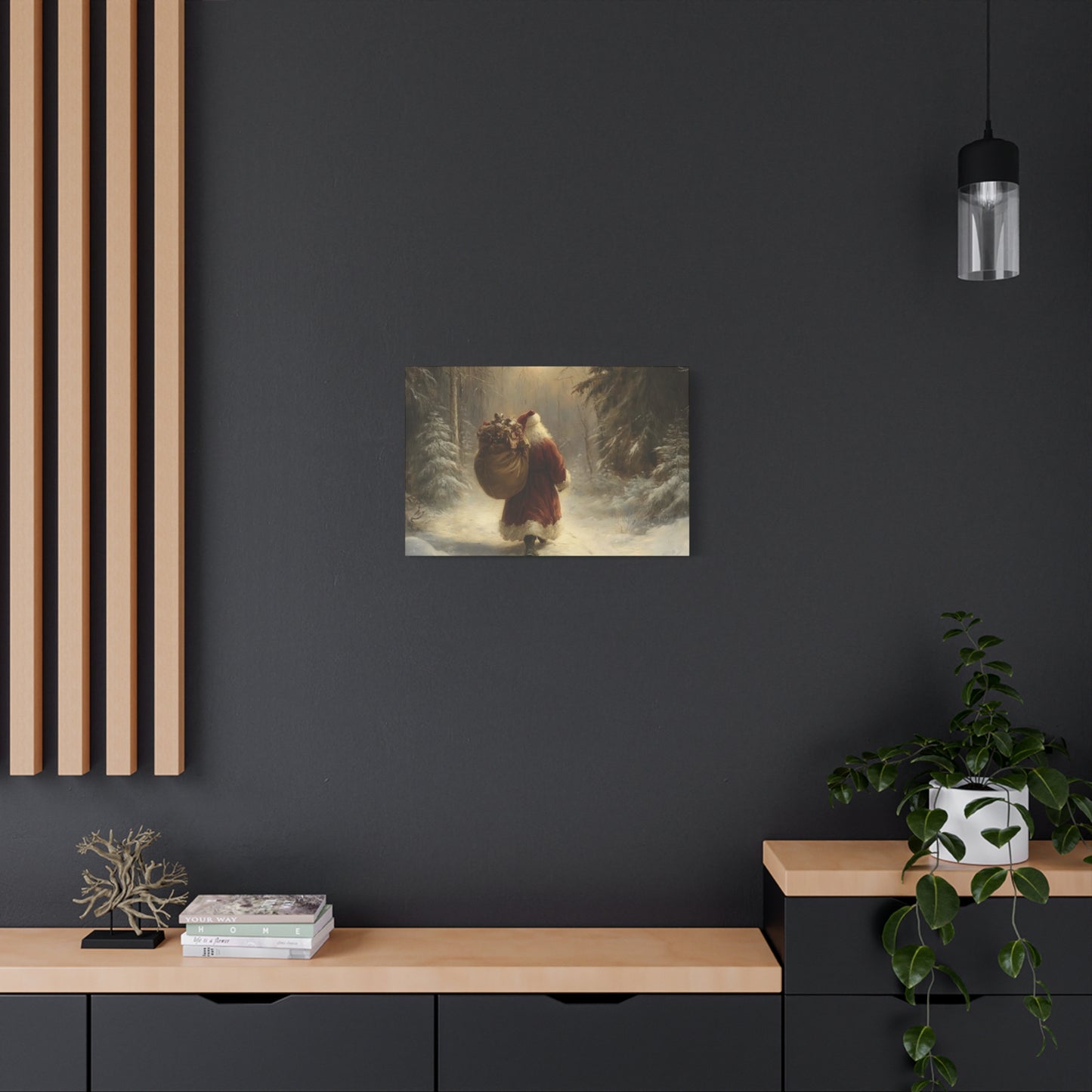 Santa Claus With Gifts Wall Art & Canvas Prints