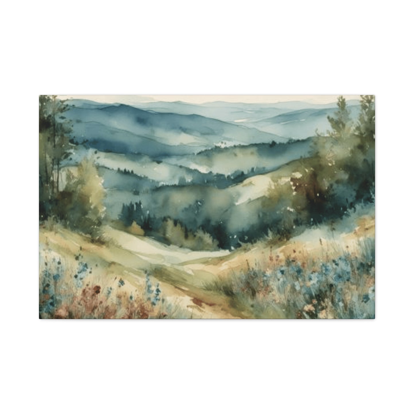 Green Forest Near Blue Ridge Painting Wall Art & Canvas Prints