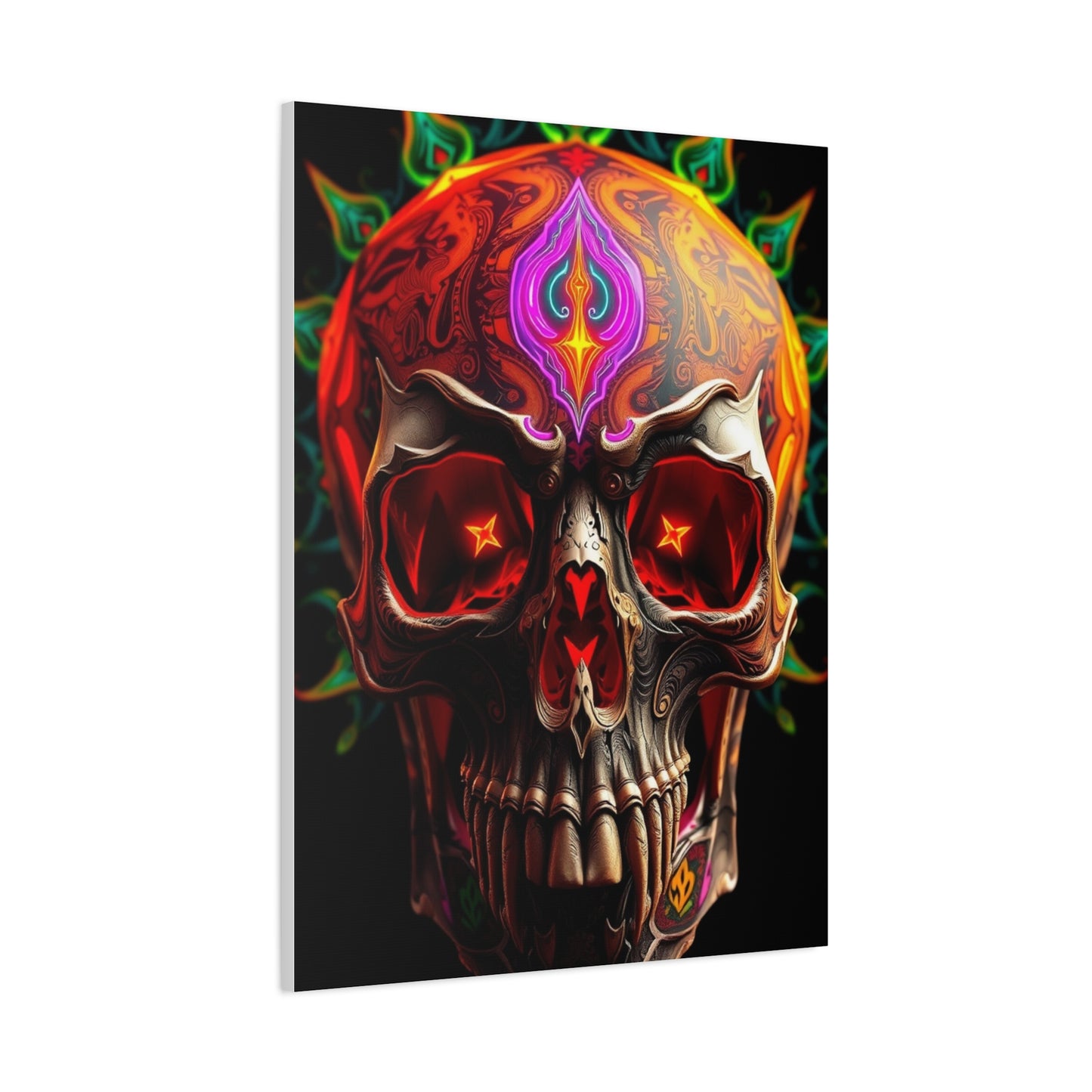 Trippy Skull Art Premium Canvas 19 Wall Art & Canvas Print