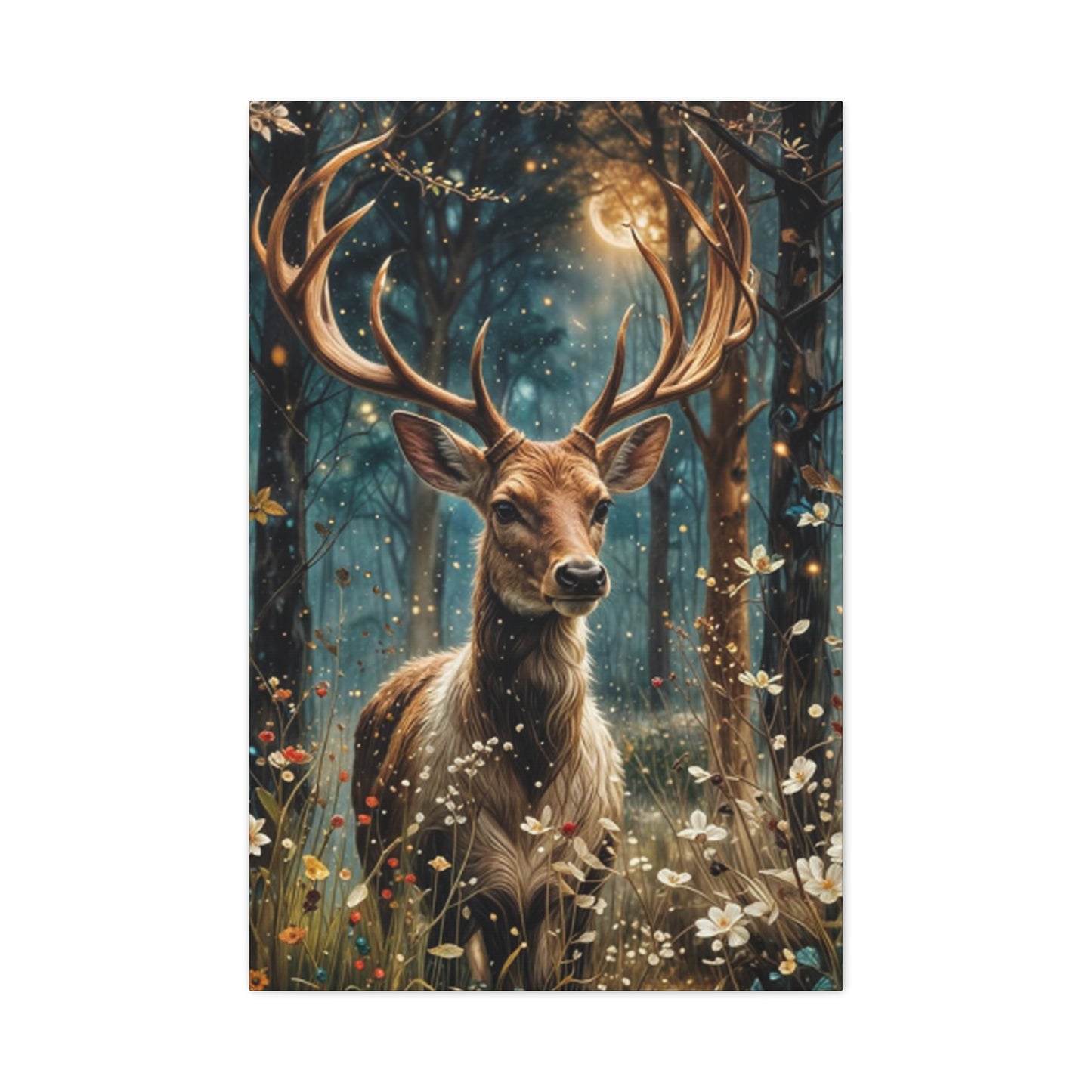 Golden Magical Reindeer Wall Art & Canvas Prints