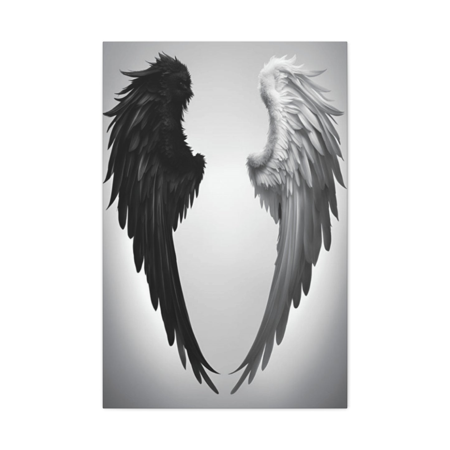 Black and White Angel Wings Wall Art & Canvas Prints
