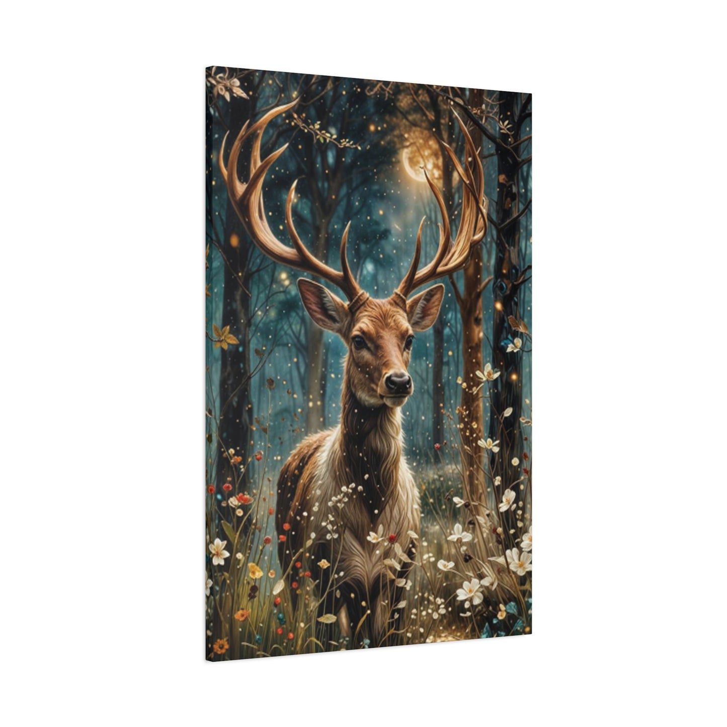 Golden Magical Reindeer Wall Art & Canvas Prints