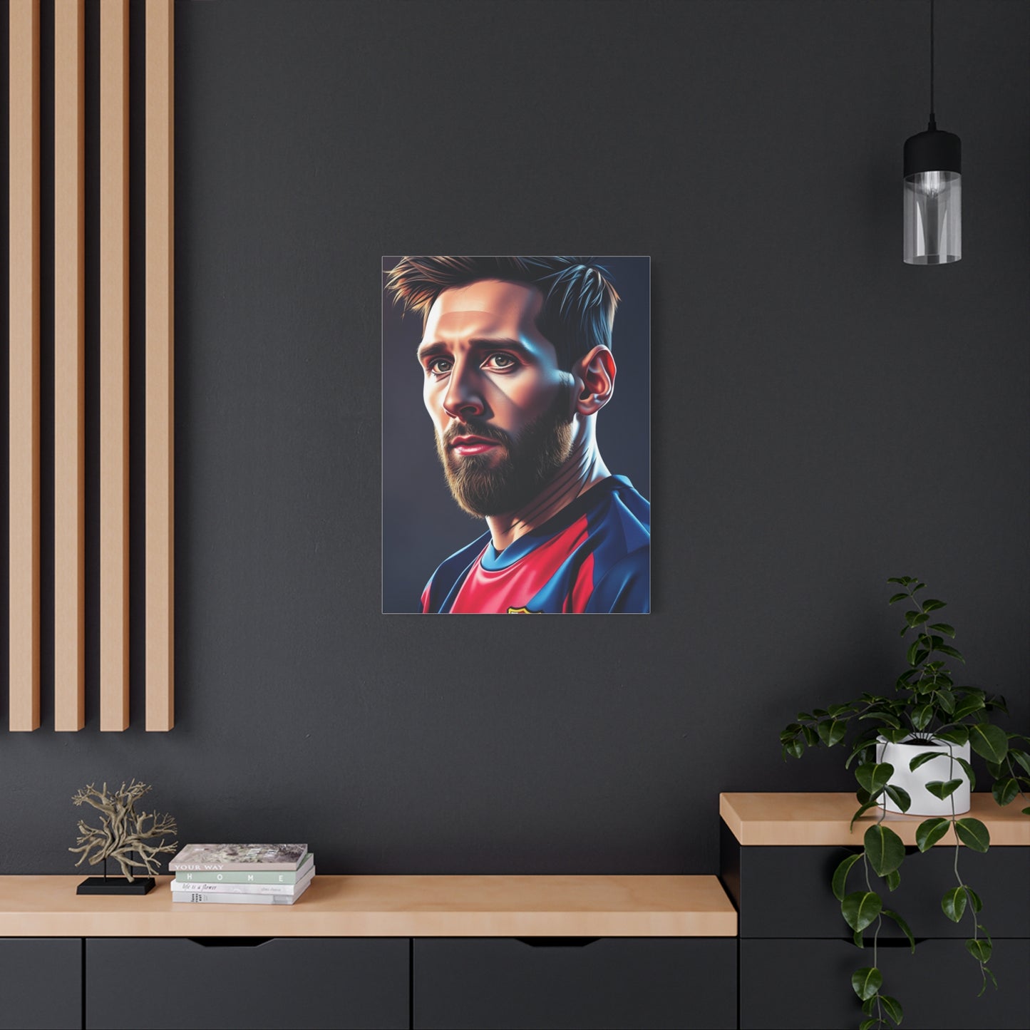 Lionel Messi Illustration Art Premium Canvas 17 Wall Art & Canvas Print