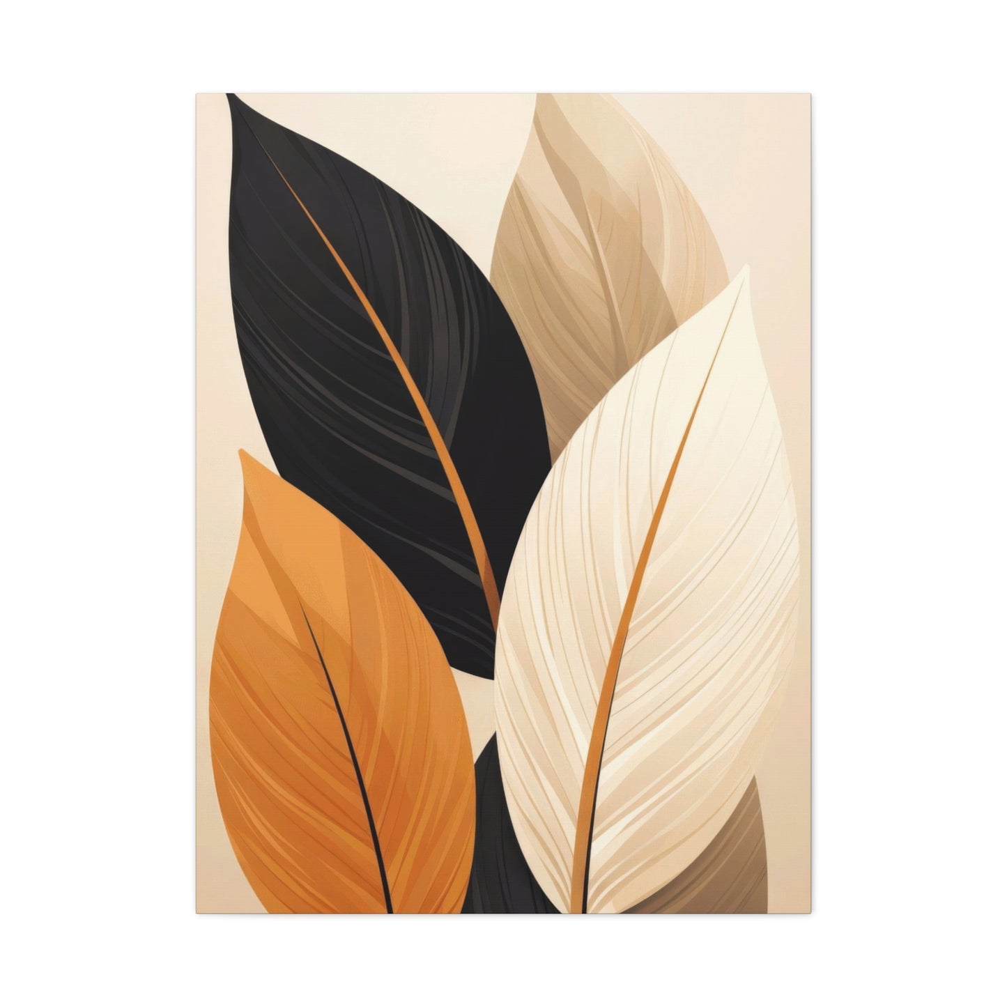 Warm Dark Leaves Deco Wall Art & Canvas Prints