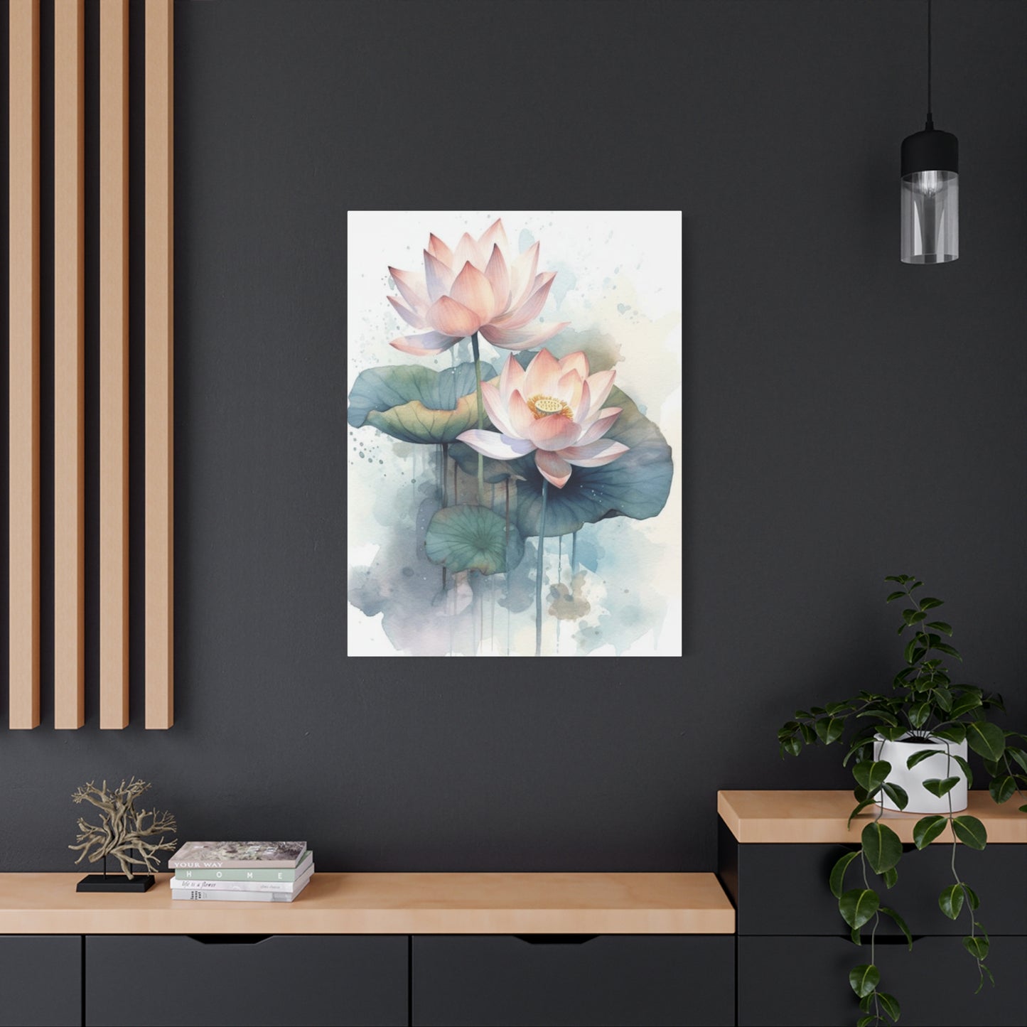 White Lotus Painting Wall Art & Canvas Prints