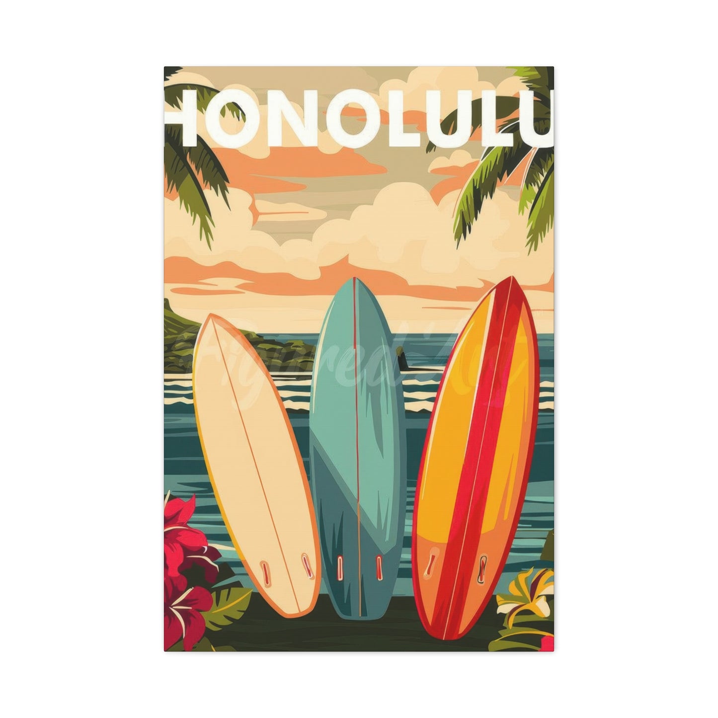 Honolulu Hawaii Wall Art & Canvas Prints