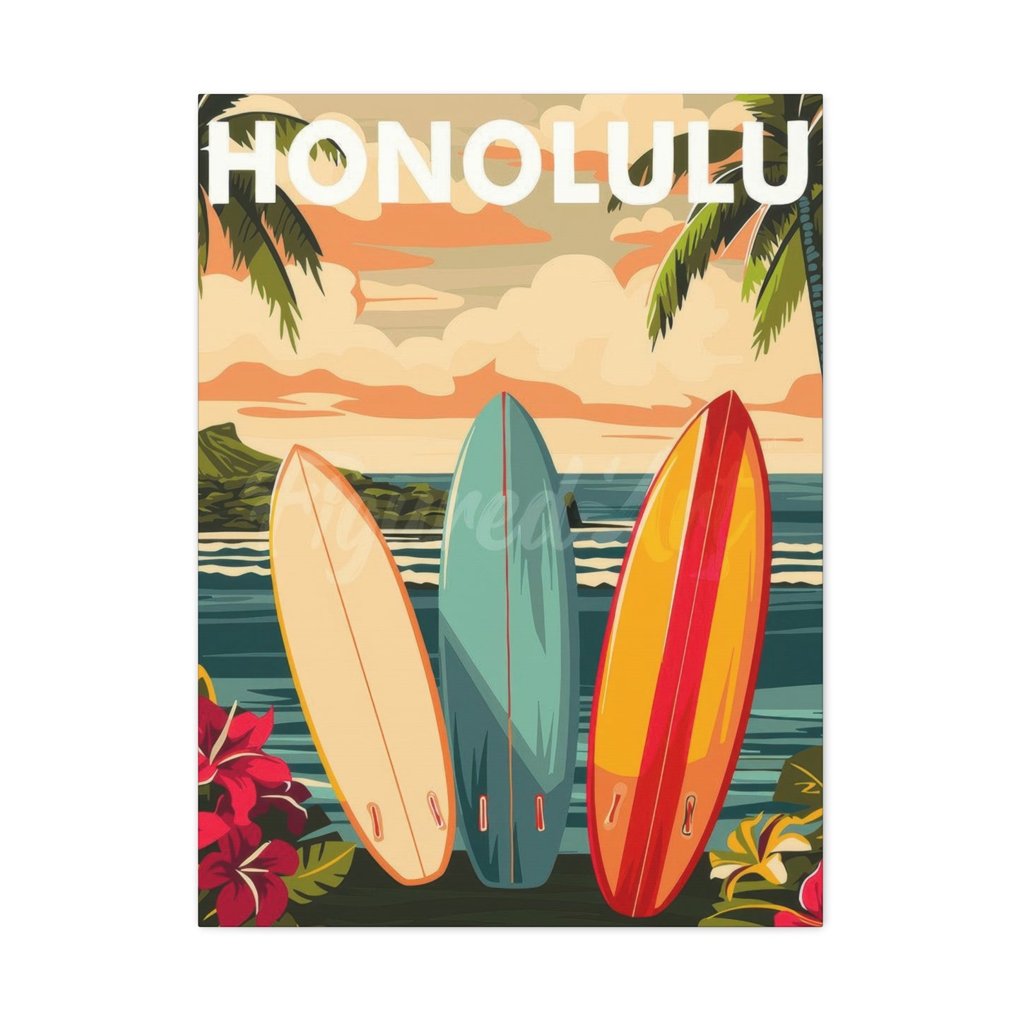 Honolulu Hawaii Wall Art & Canvas Prints