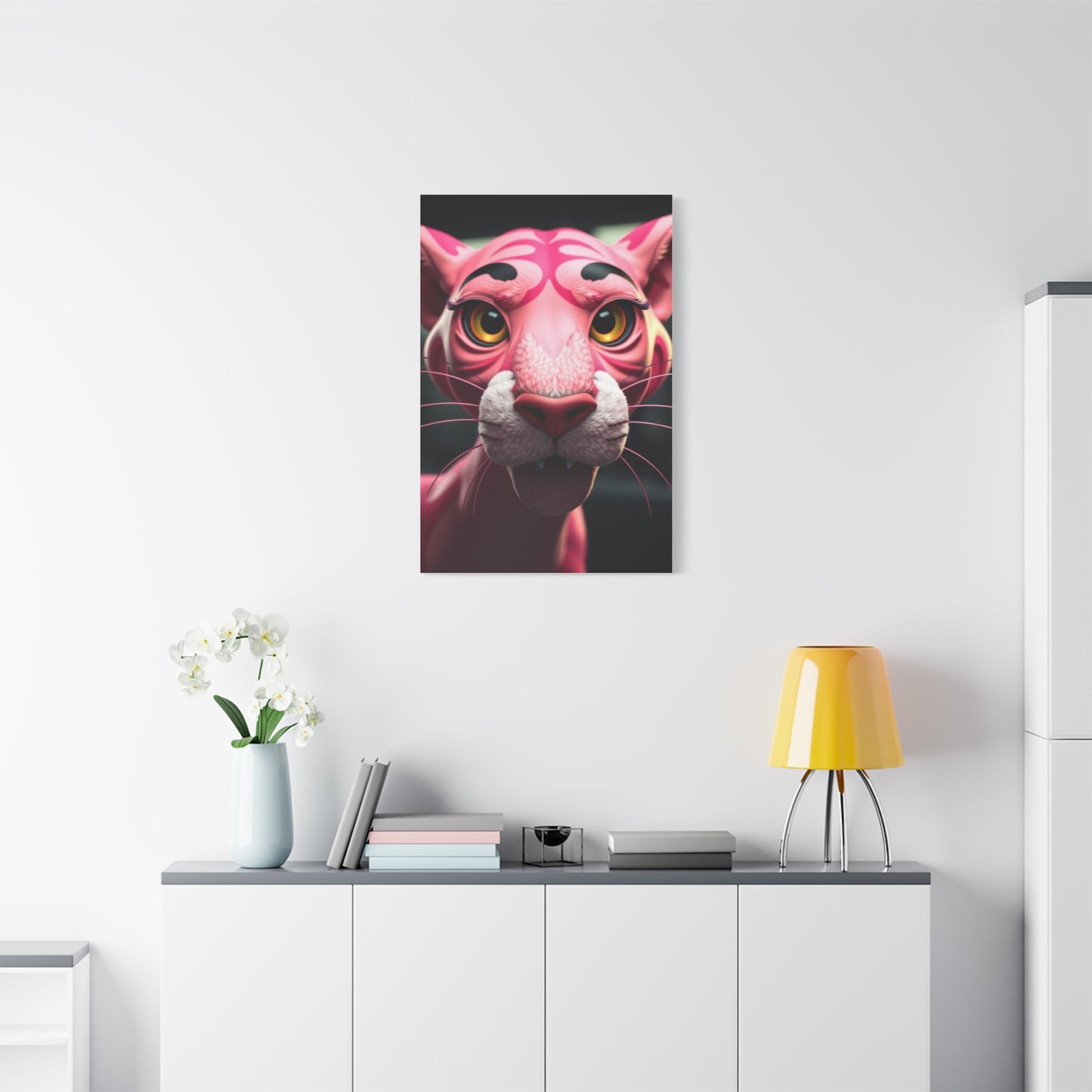 Cerise Feline Splendor Wall Art & Canvas Print