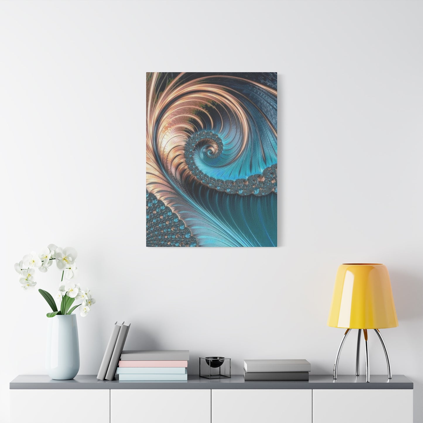 Teal Vortex Wall Art & Canvas Prints