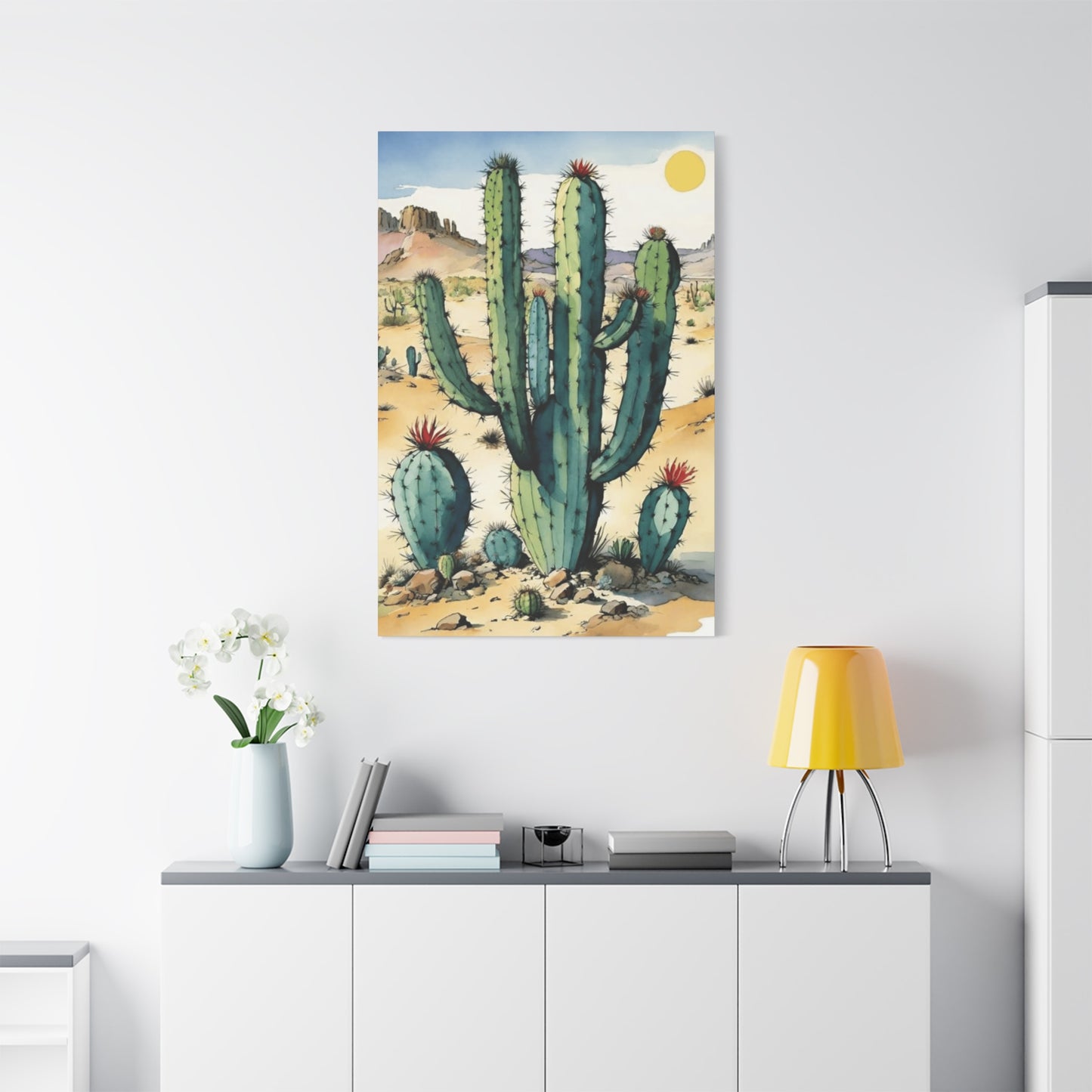 Large Cacti in Desert Wall Art & Canvas Prints