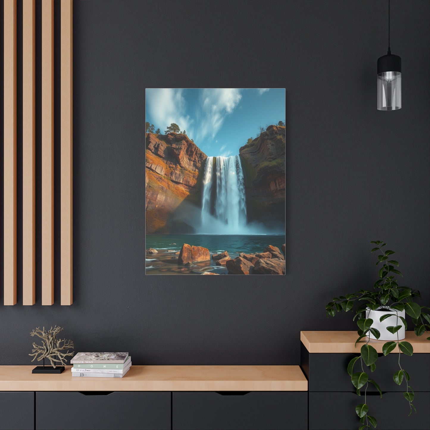 Opulent Waterfall Illusion Wall Art & Canvas Print