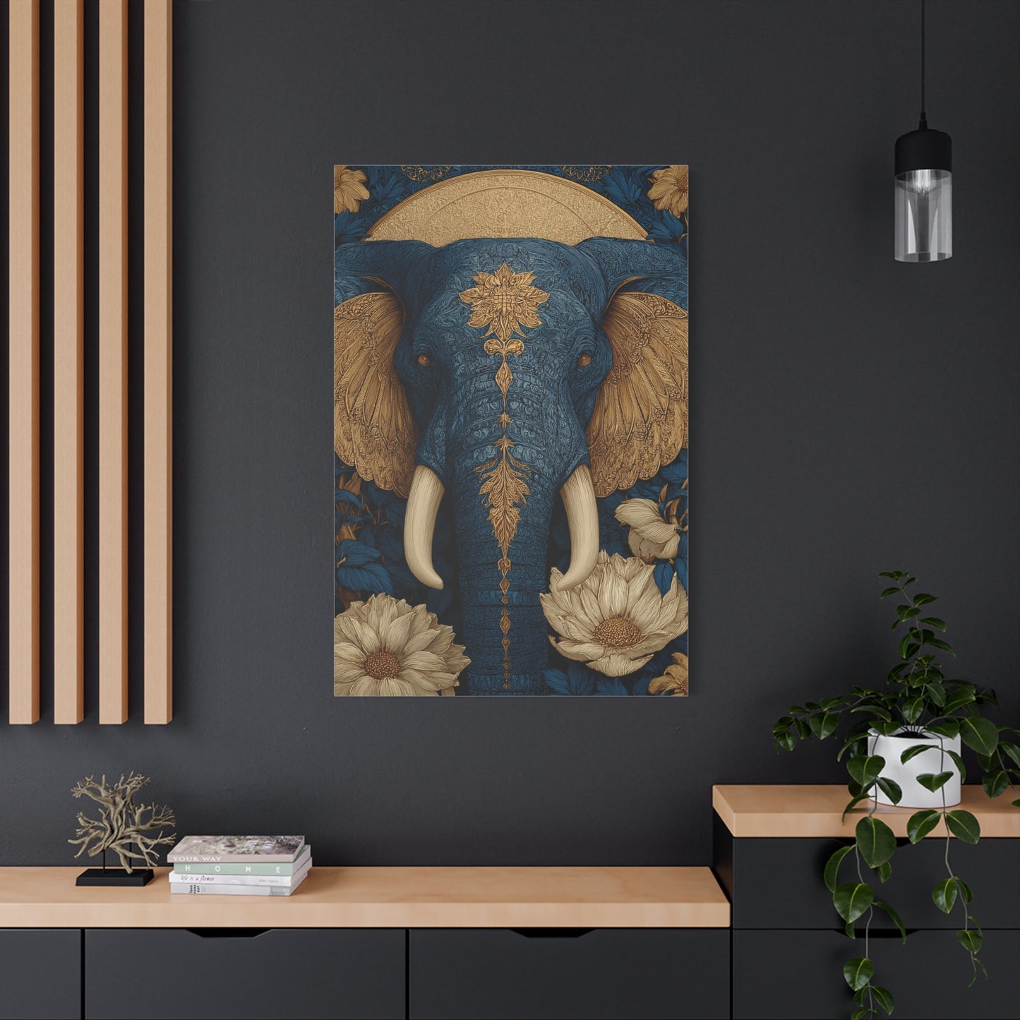 Ornamental Mandala Elephant Portrait Wall Art & Canvas Print