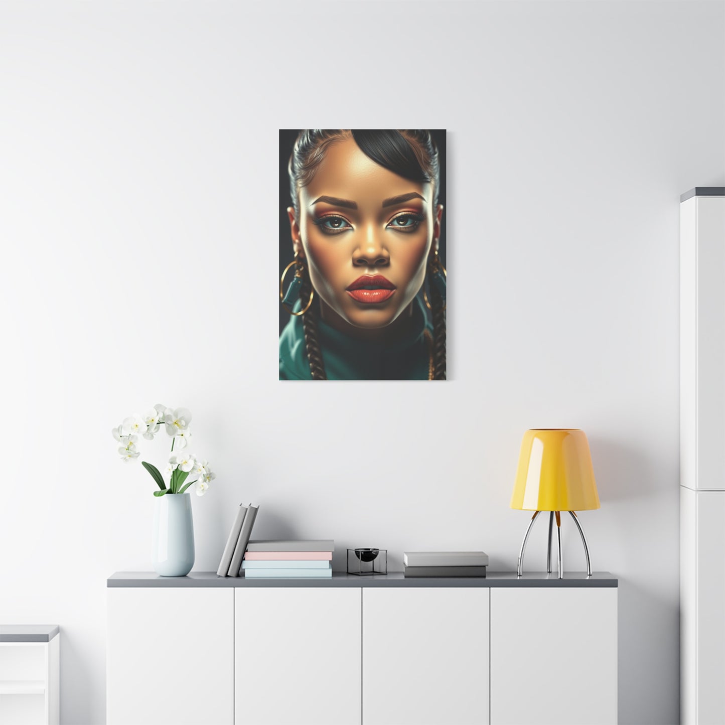 Rihannas Vibrant Elegance Art Wall Art & Canvas Print