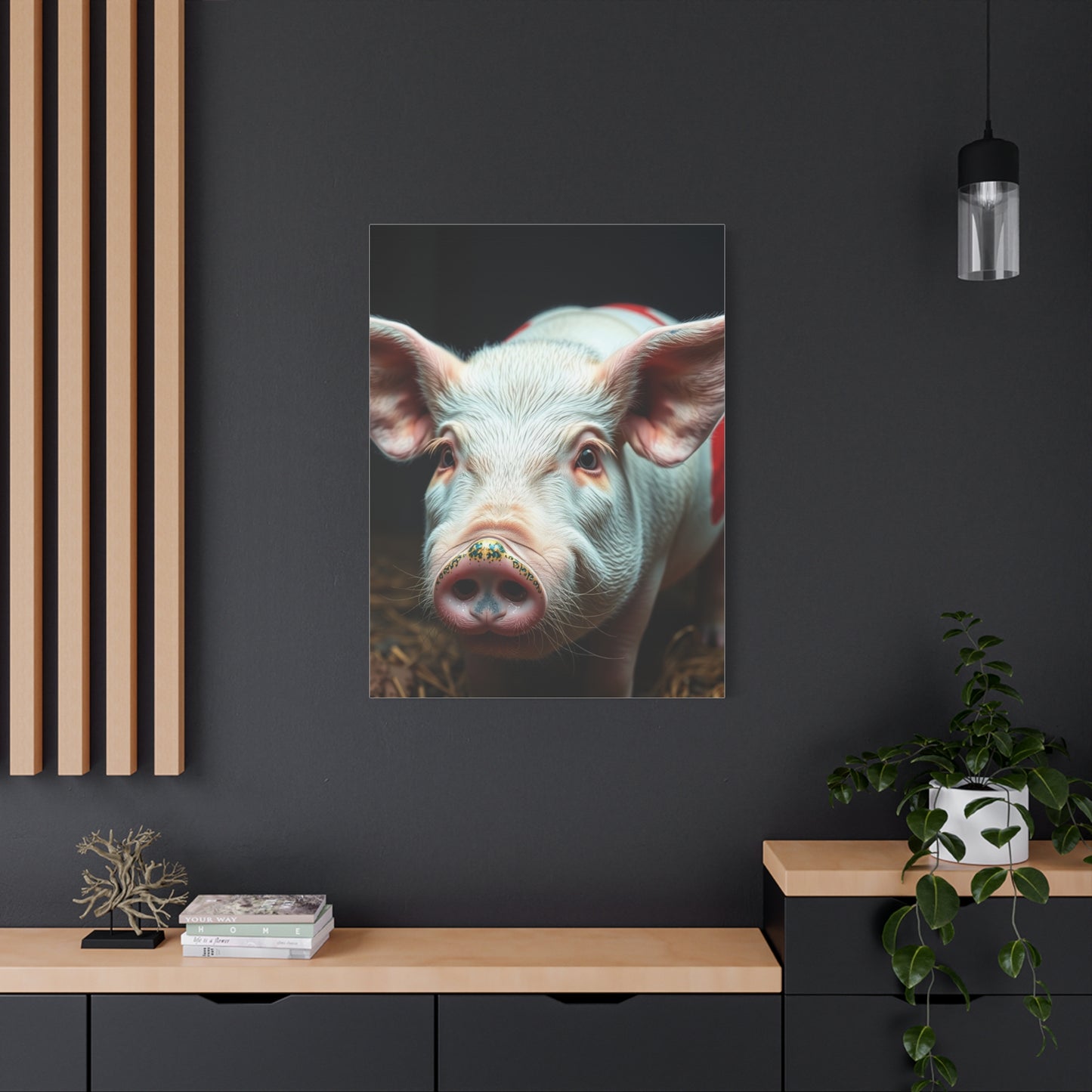 Pig Art Canvas Art 2 Wall Art & Canvas Print
