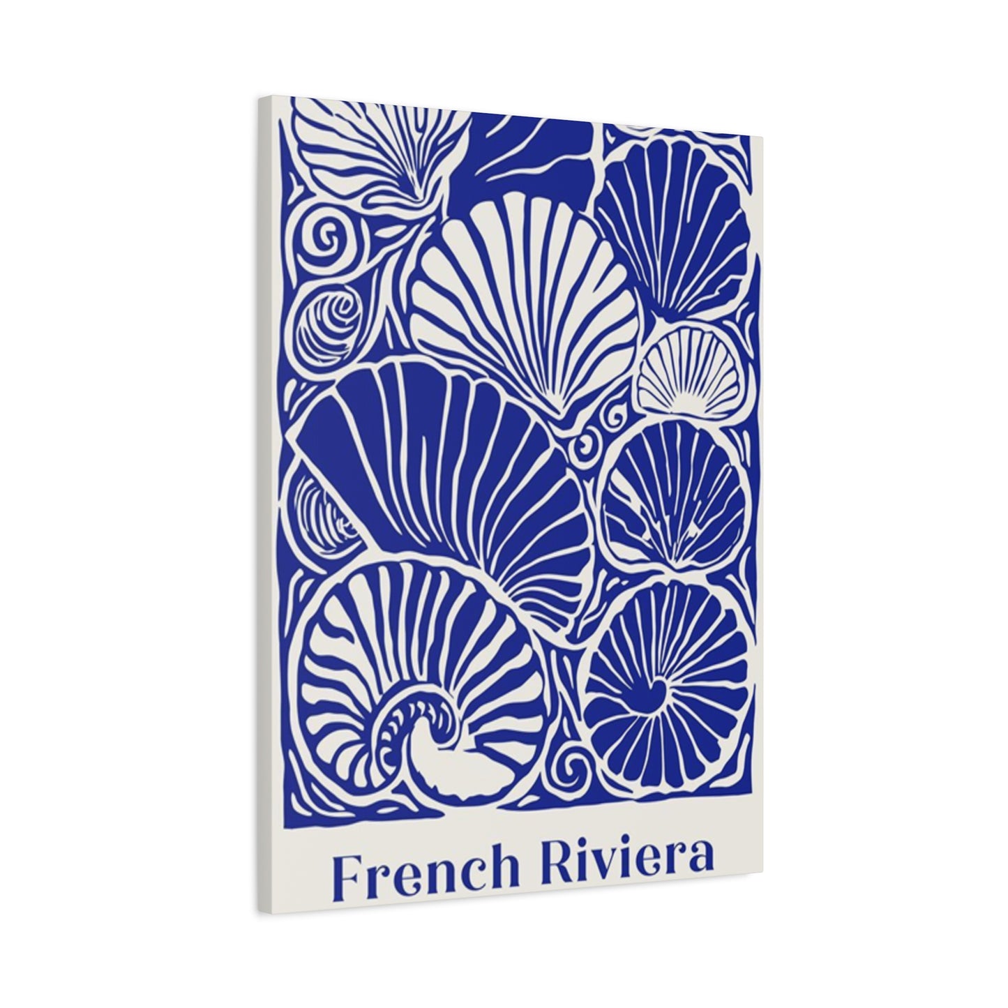 Beautiful Blue Shell Shapes Poster Wall Art & Canvas Prints