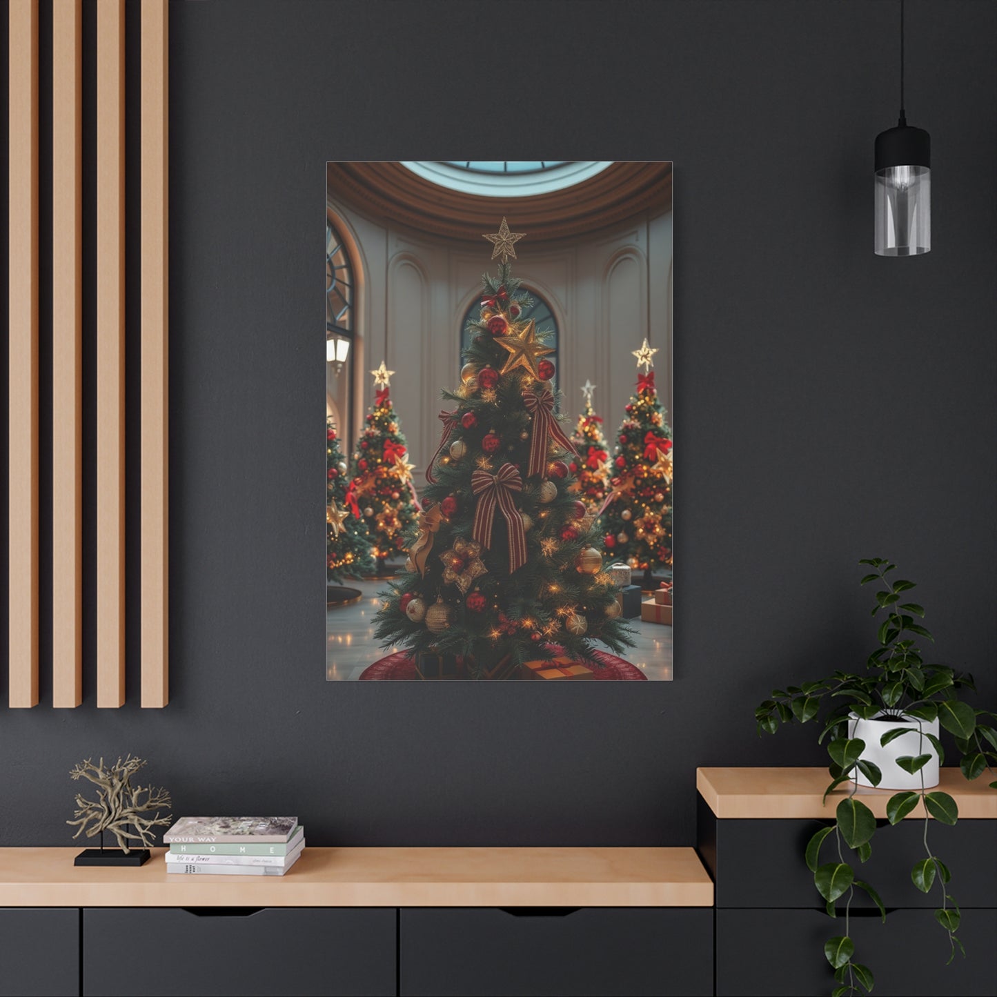 Supreme Christmas Trees & Wreath Art Beautiful Collection Wall Art & Canvas Print