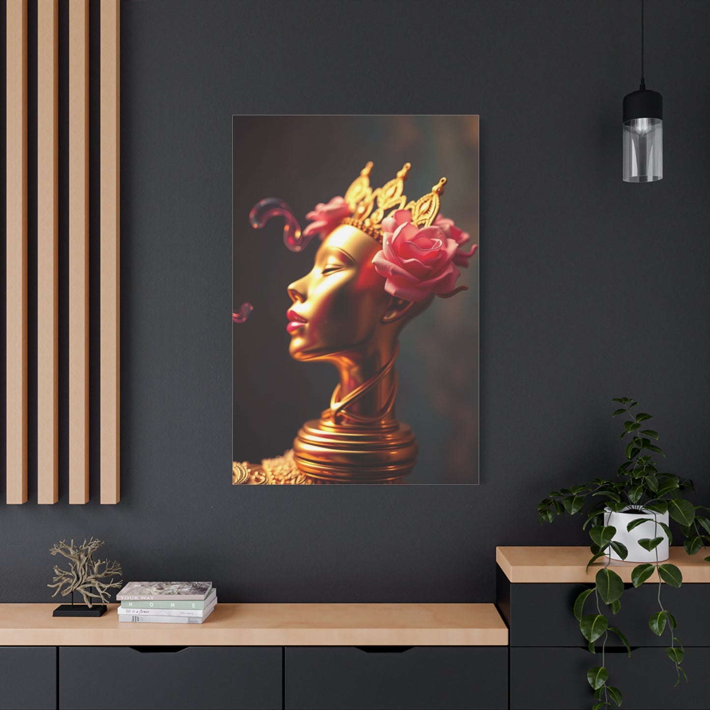 Vision Gold & Pink Art Art Wall Art & Canvas Print