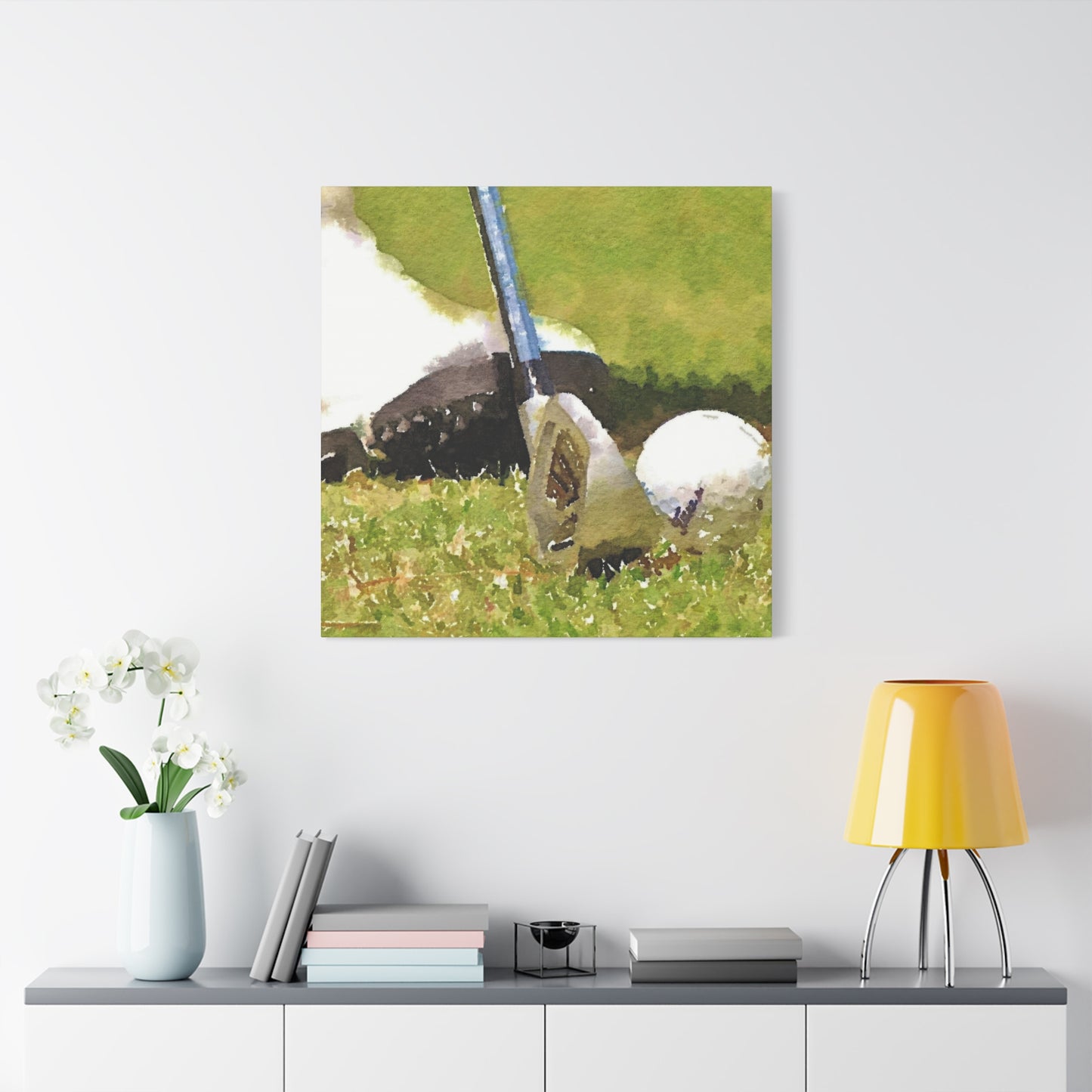 Golf Club Ball Closeup Wall Art & Canvas Prints