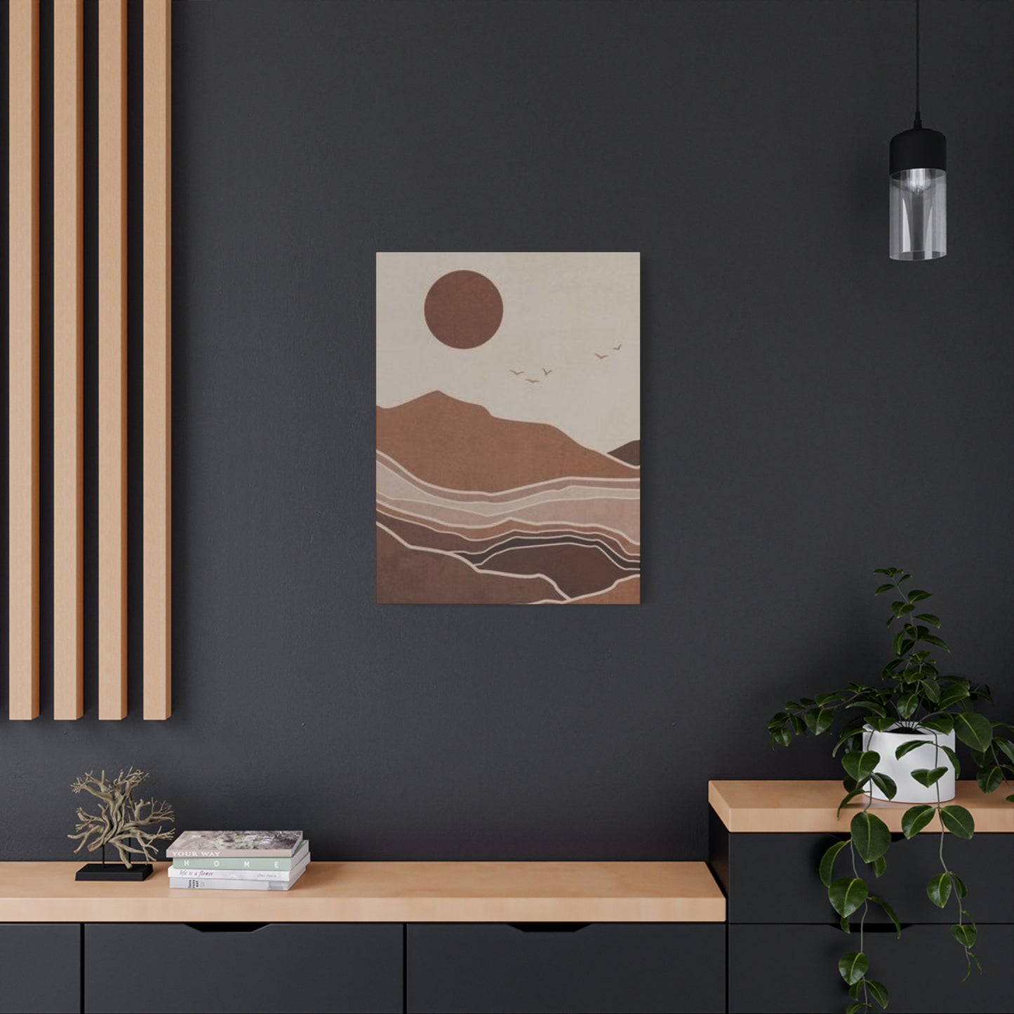 Brown Desert Painting Wall Art & Canvas Prints
