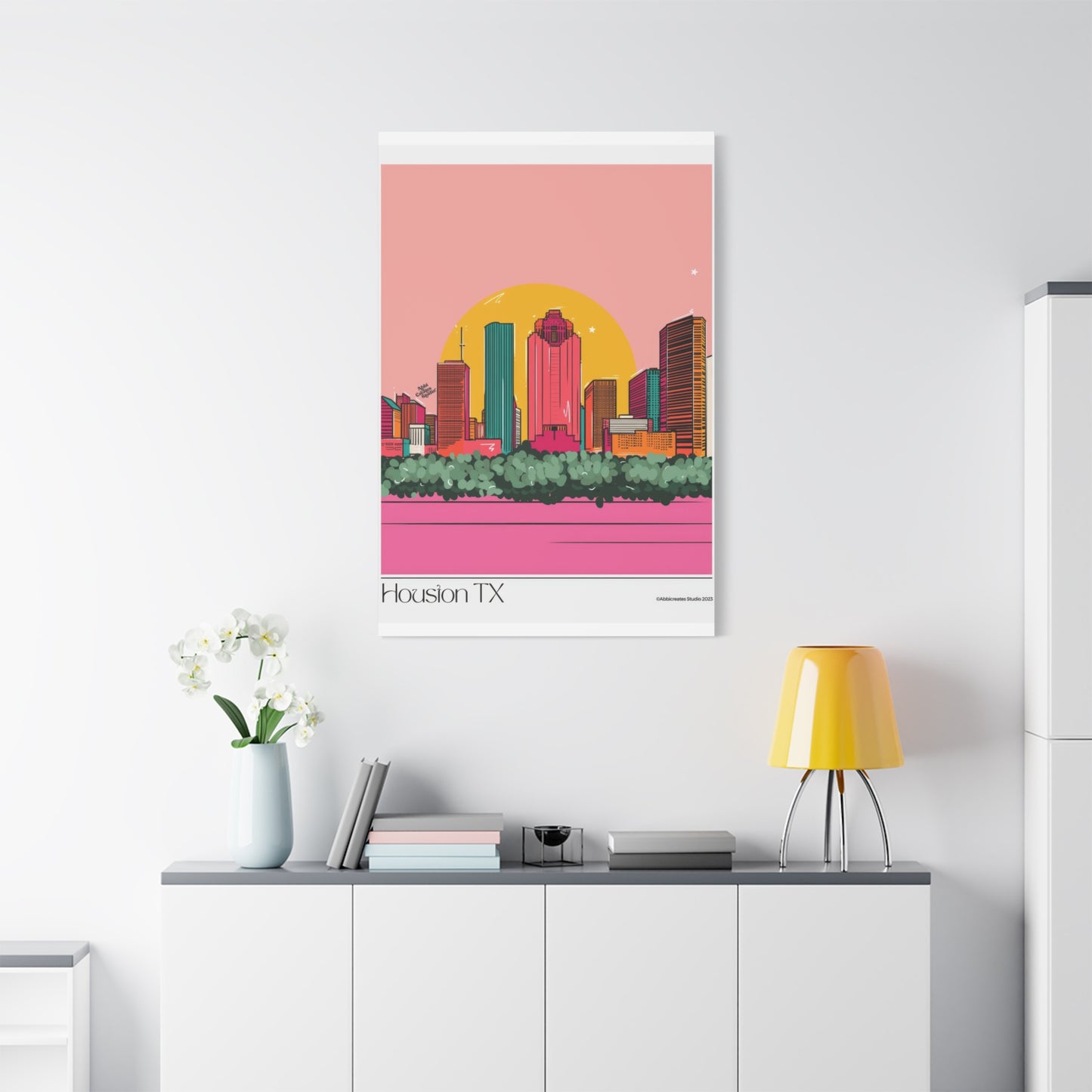 Houston Skyline Abbicreates Wall Art & Canvas Prints