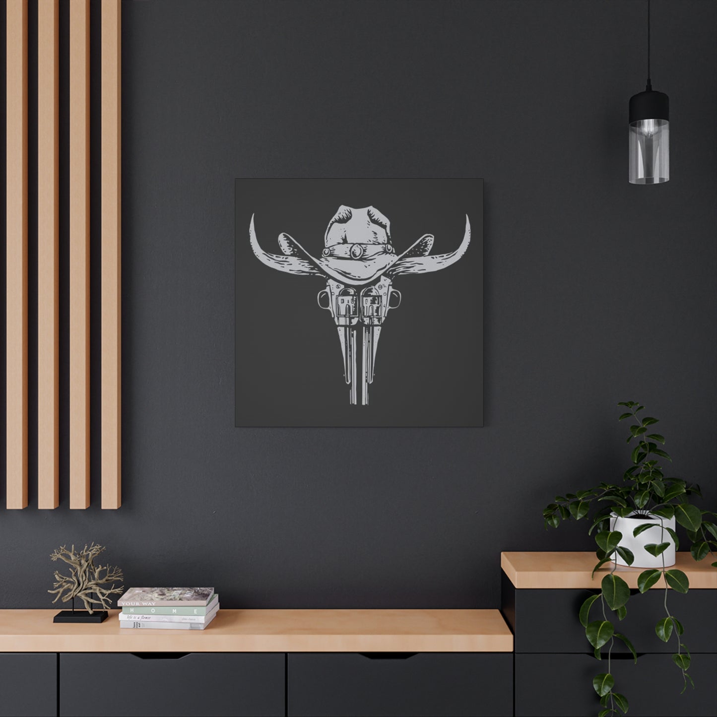 Horn & Guns Drawing Wall Art & Canvas Prints