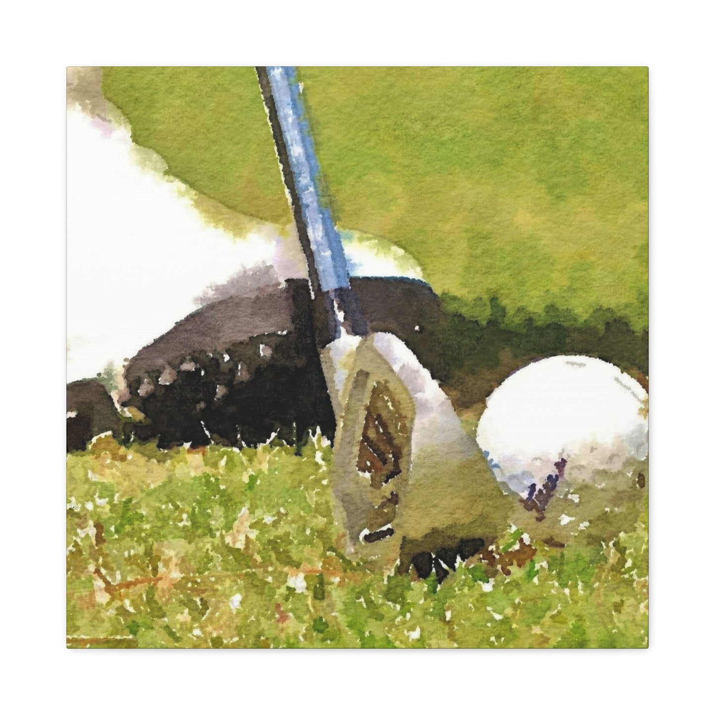 Golf Club Ball Closeup Wall Art & Canvas Prints