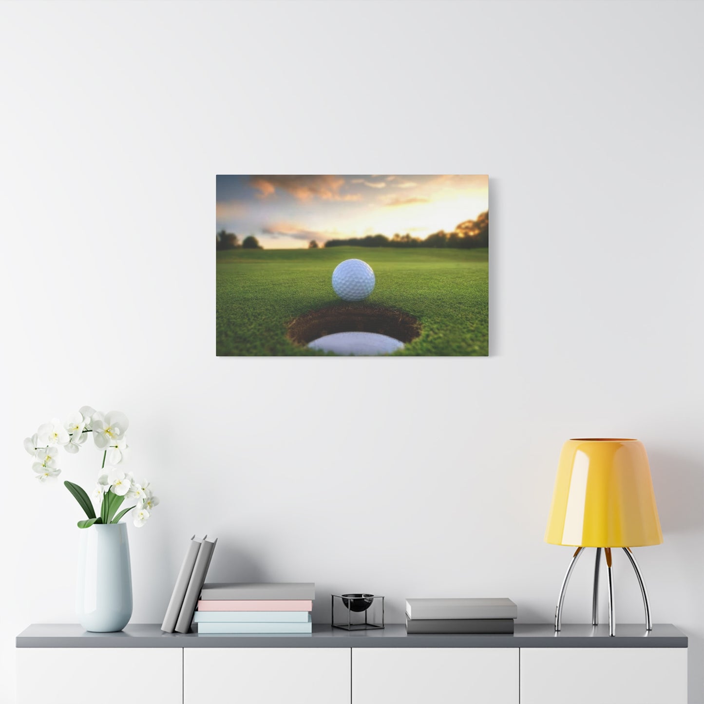 Golf Ball Cup Closeup Wall Art & Canvas Prints