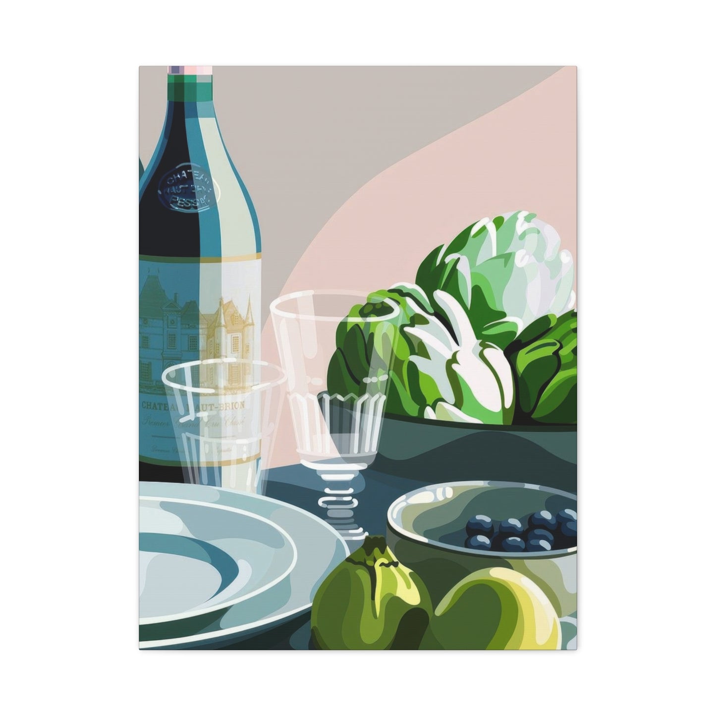 Wine Fruit On Table Wall Art & Canvas Prints